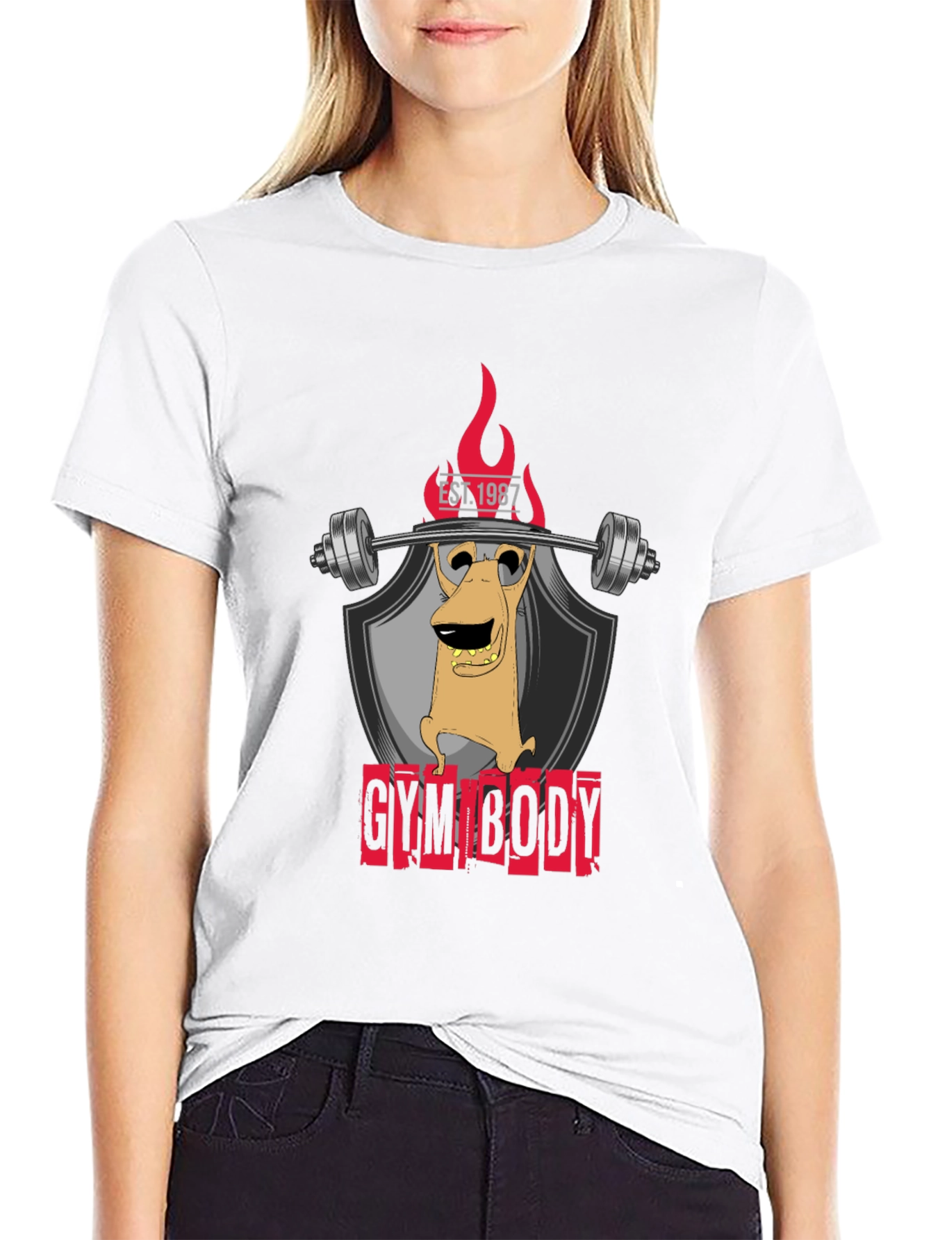 Black Gym Body Graphic Tee view 9