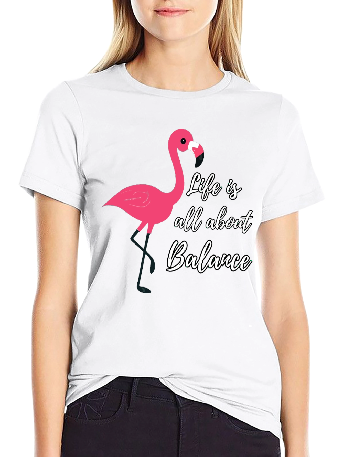 Black Life Balance Flamingo Graphic Tee - Men's view 9