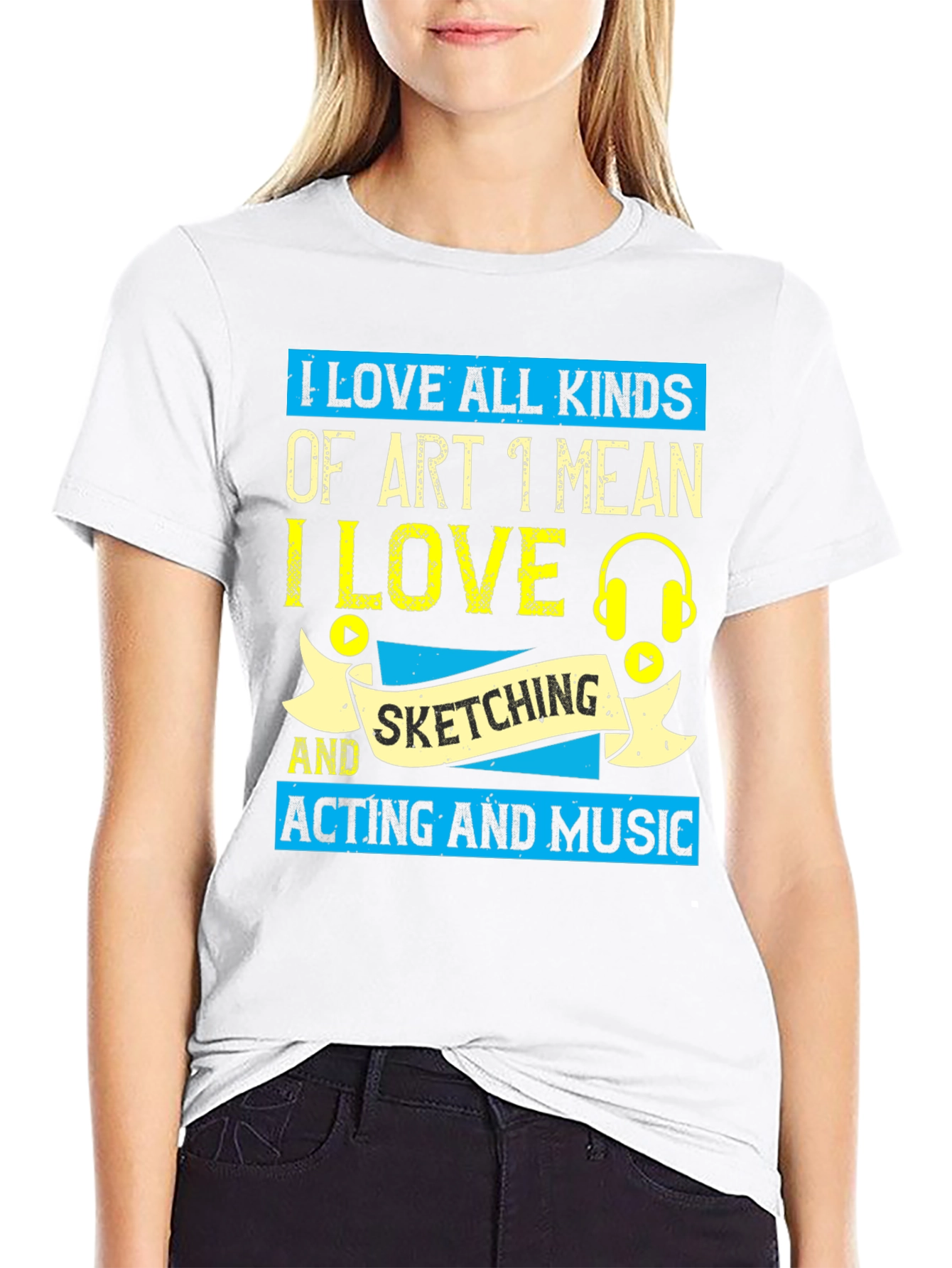 Black Art Lover T-Shirt: Sketching, Acting, & Music Design view 9