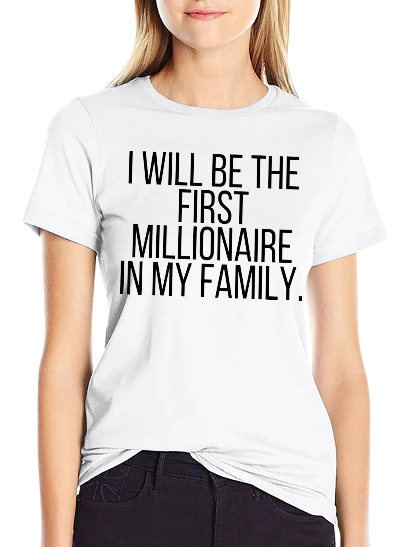 Black First Millionaire in My Family T-Shirt view 9