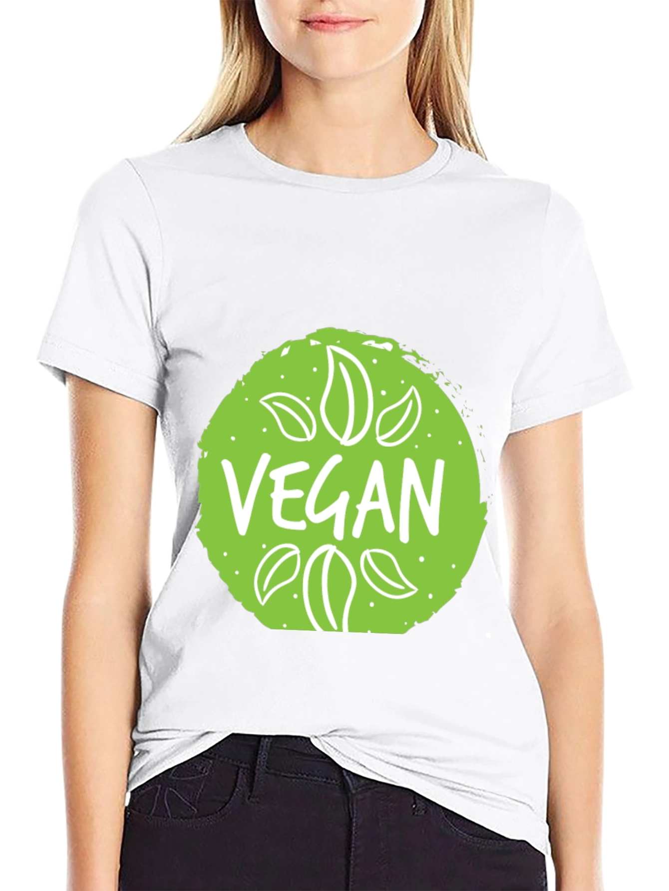 Black Vegan Graphic Tee - Unisex Soft Cotton Blend T-Shirt view 9