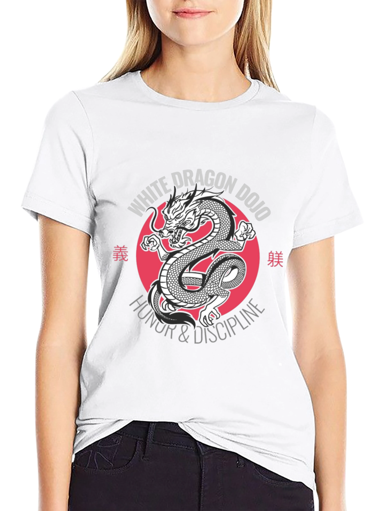 White Dragon Dojo Graphic Tee - Honor & Discipline - 9