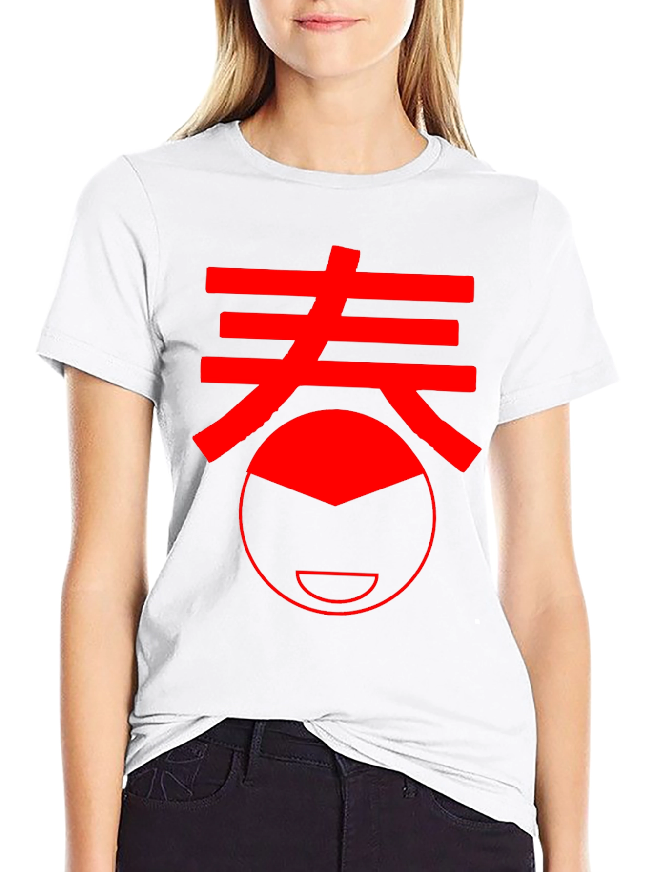 Black Red Spring Kanji Black T-Shirt view 9