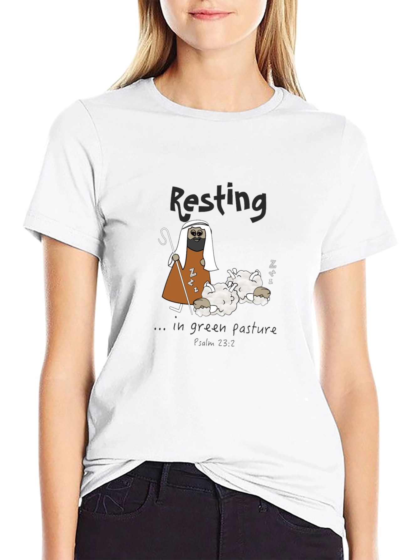 Black Resting Shepherd Graphic Tee view 9