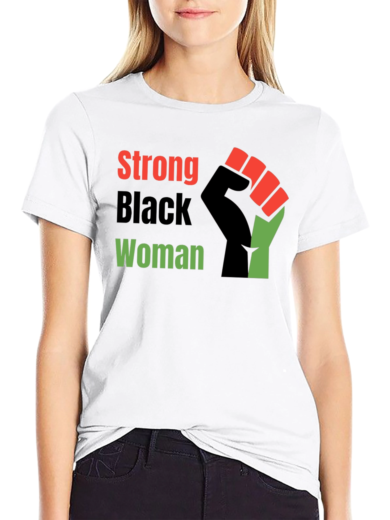Black Strong Black Woman Graphic Tee - Empowering Design view 9