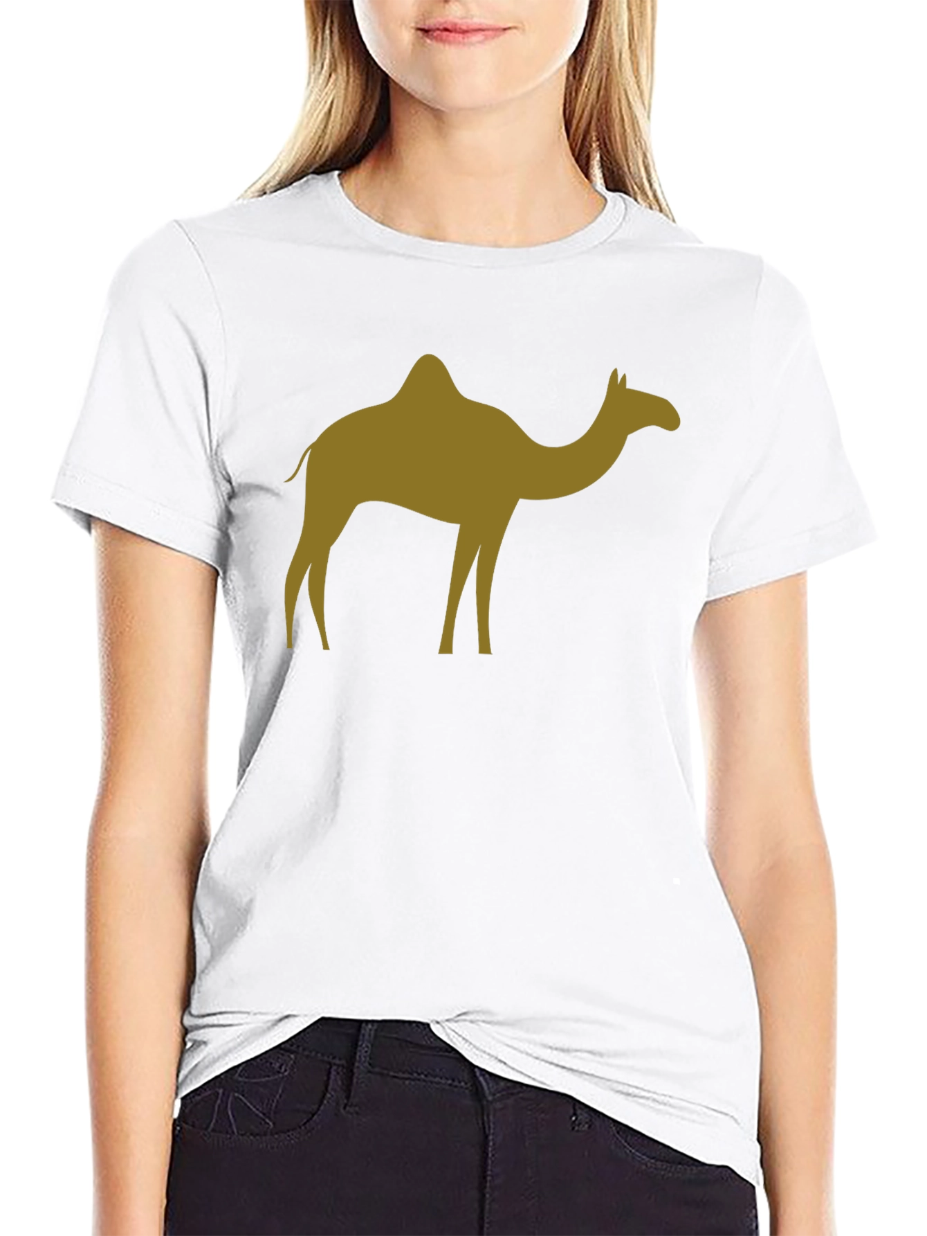 Black Camel Silhouette Black T-Shirt view 9