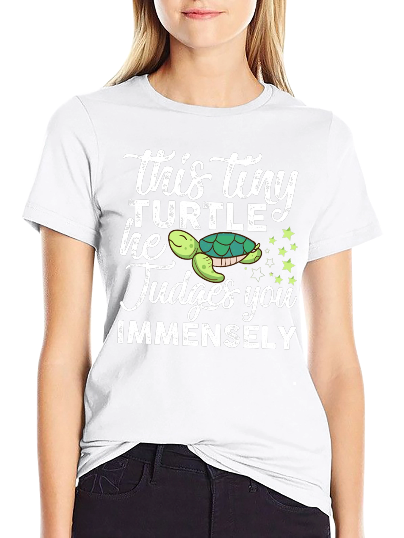 Black This Tiny Turtle Judges You Funny Graphic Tee view 9