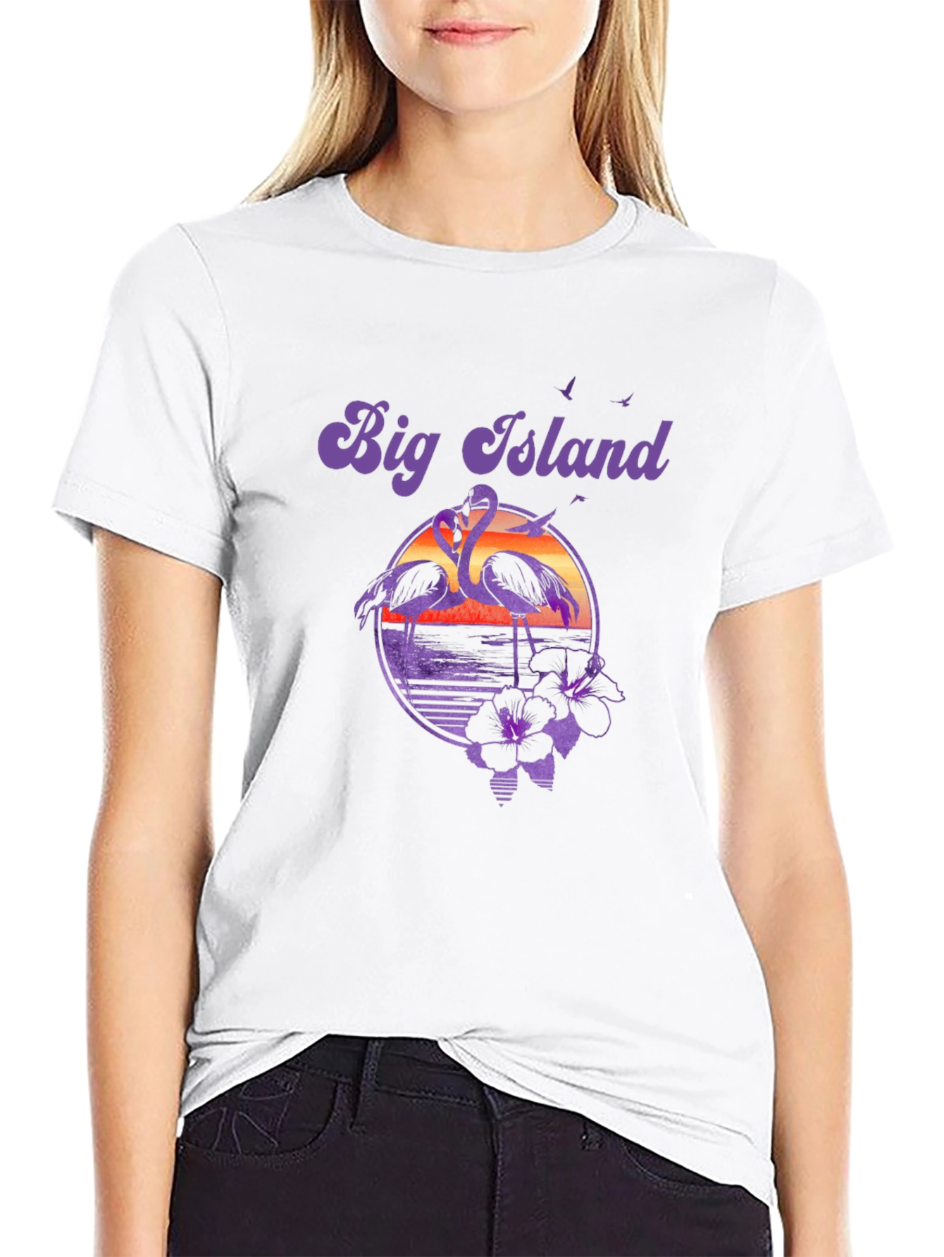 Black Big Island Flamingo T-Shirt view 9