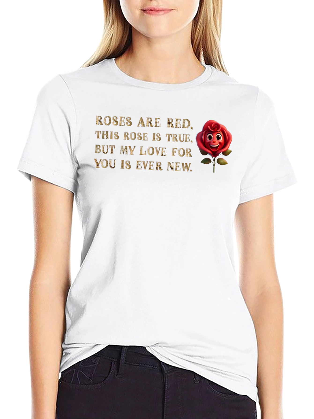 Black Roses Are Red Graphic Tee - Romantic Valentine's Shirt view 9