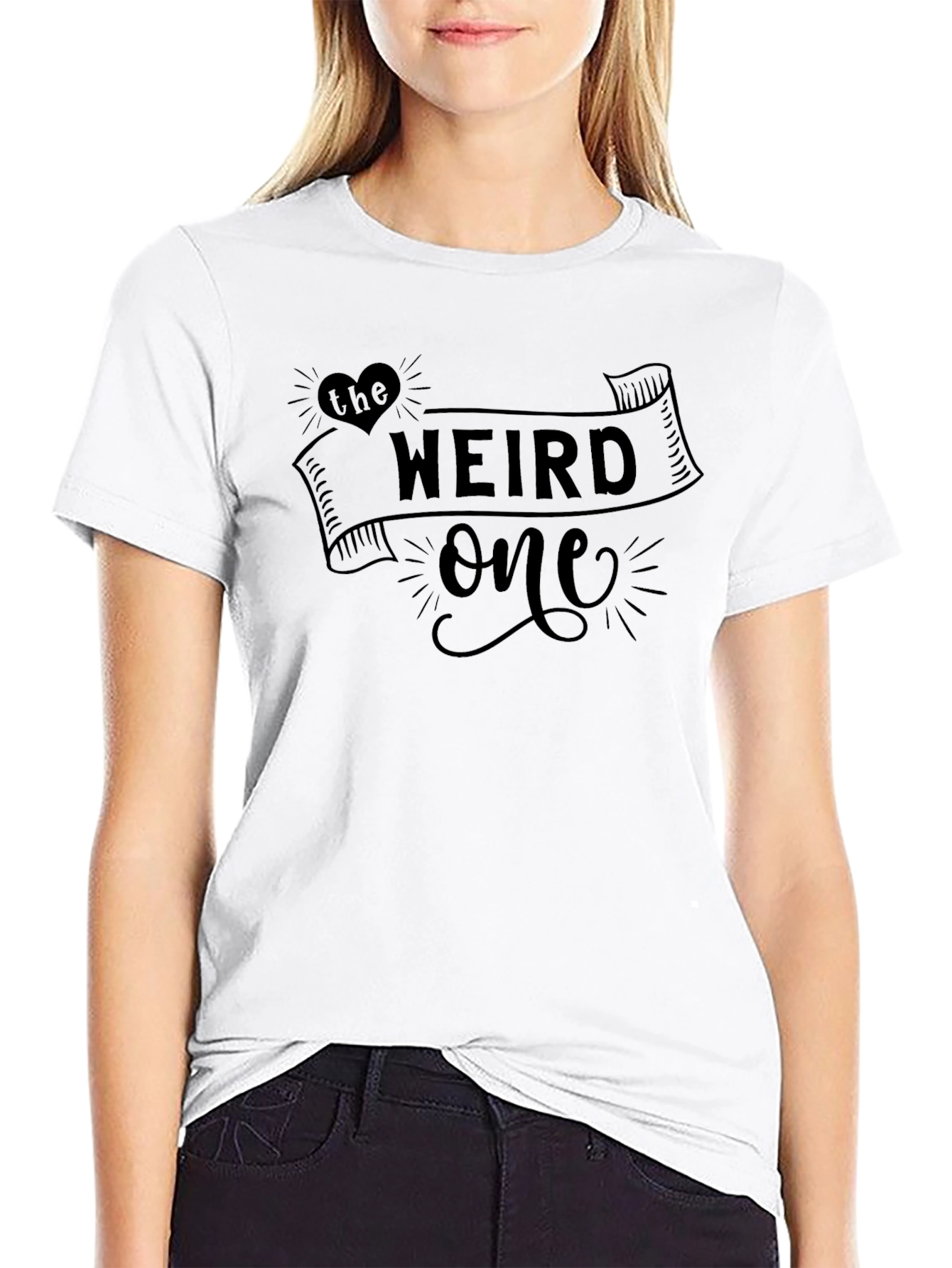 Black The Weird One Graphic Tee - Novelty Black Shirt view 9