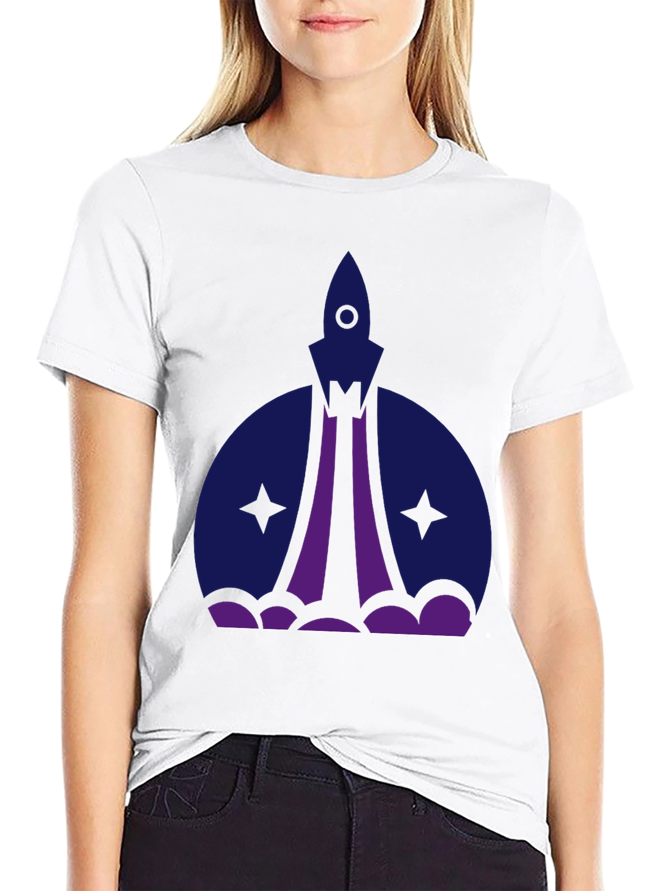 Black Rocket Launch Graphic Tee - Black Unisex Shirt view 9