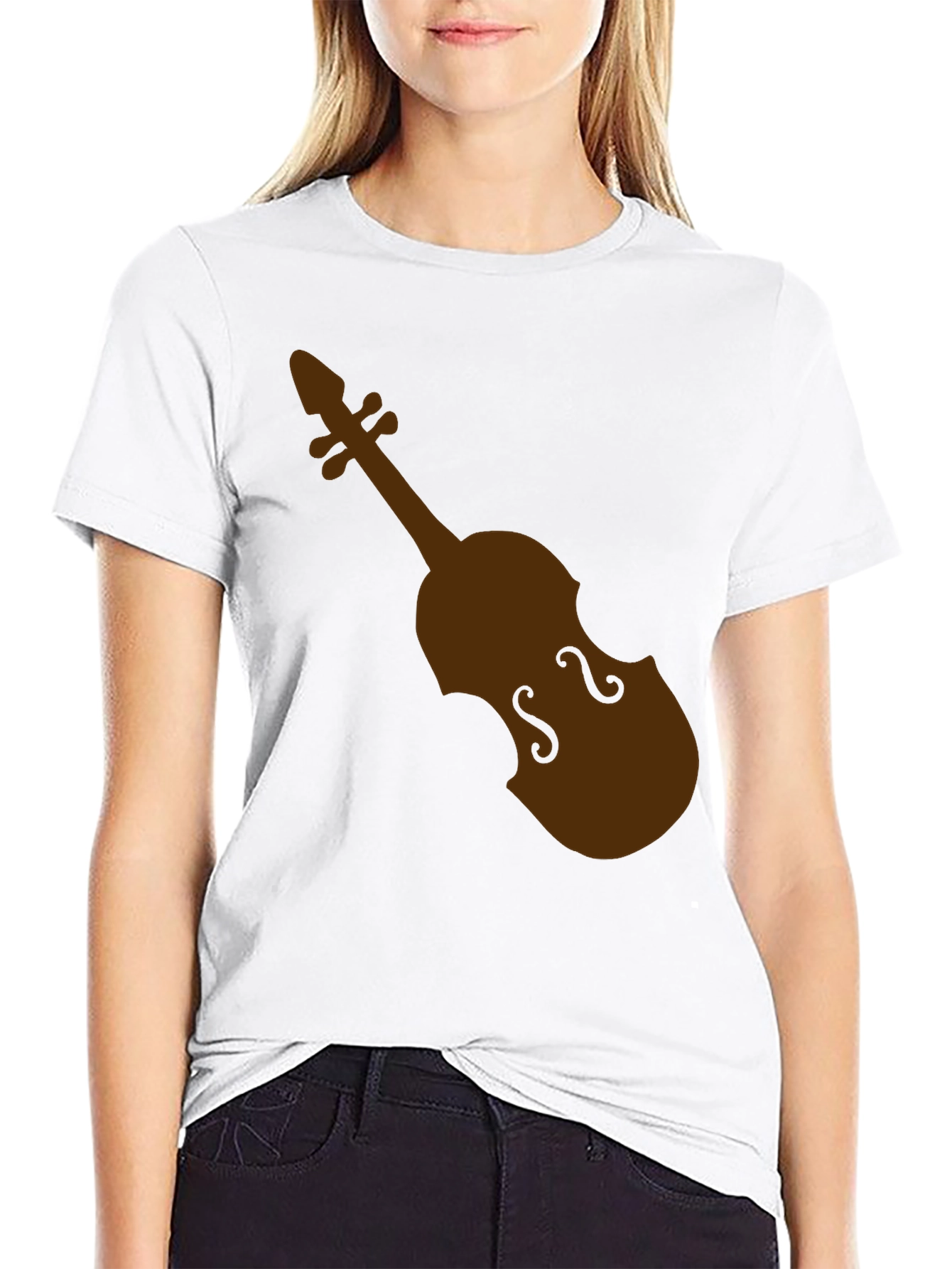 Black Violin Graphic Black T-Shirt view 9