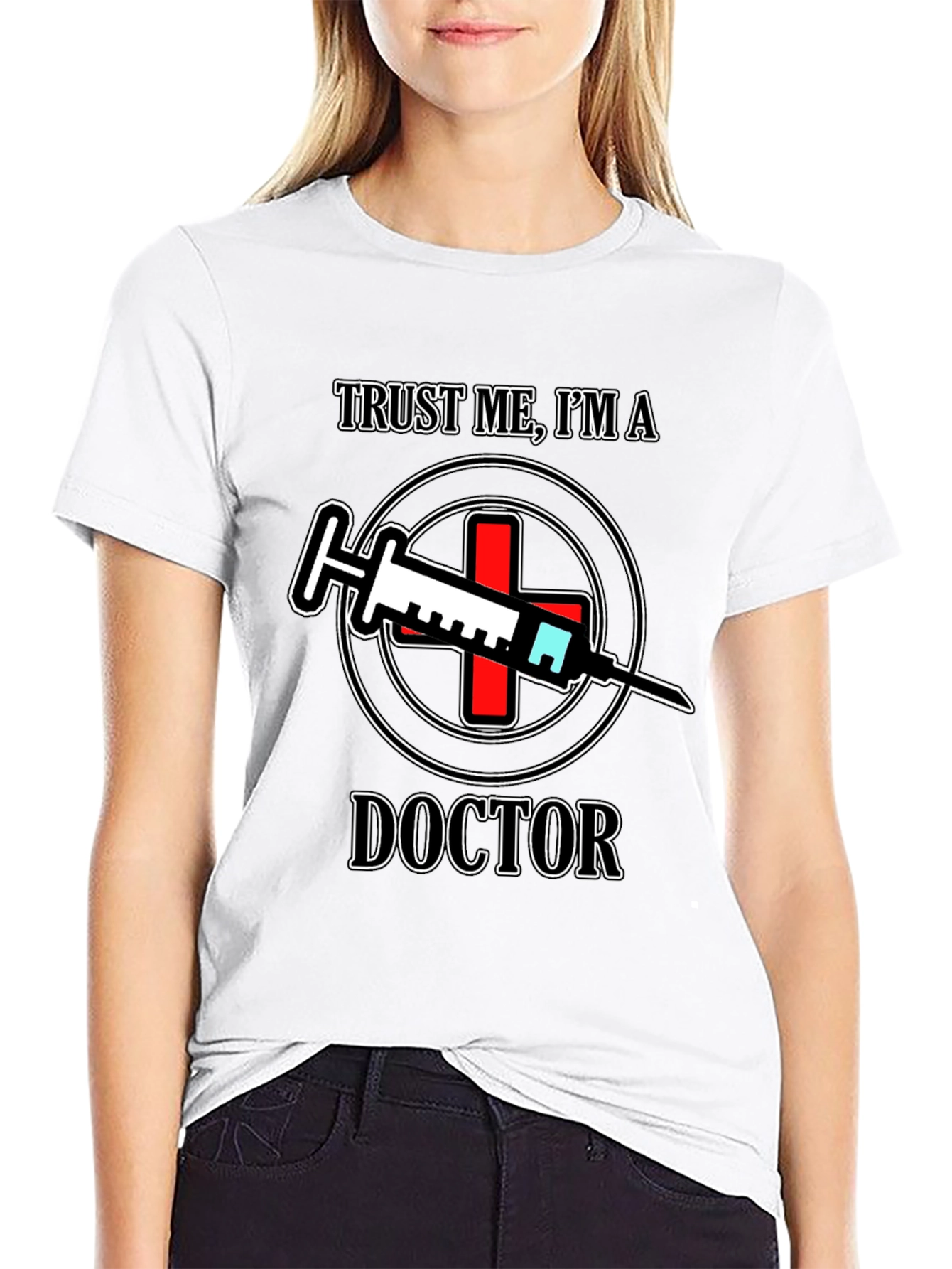 Black Trust Me I'm A Doctor T-Shirt view 9