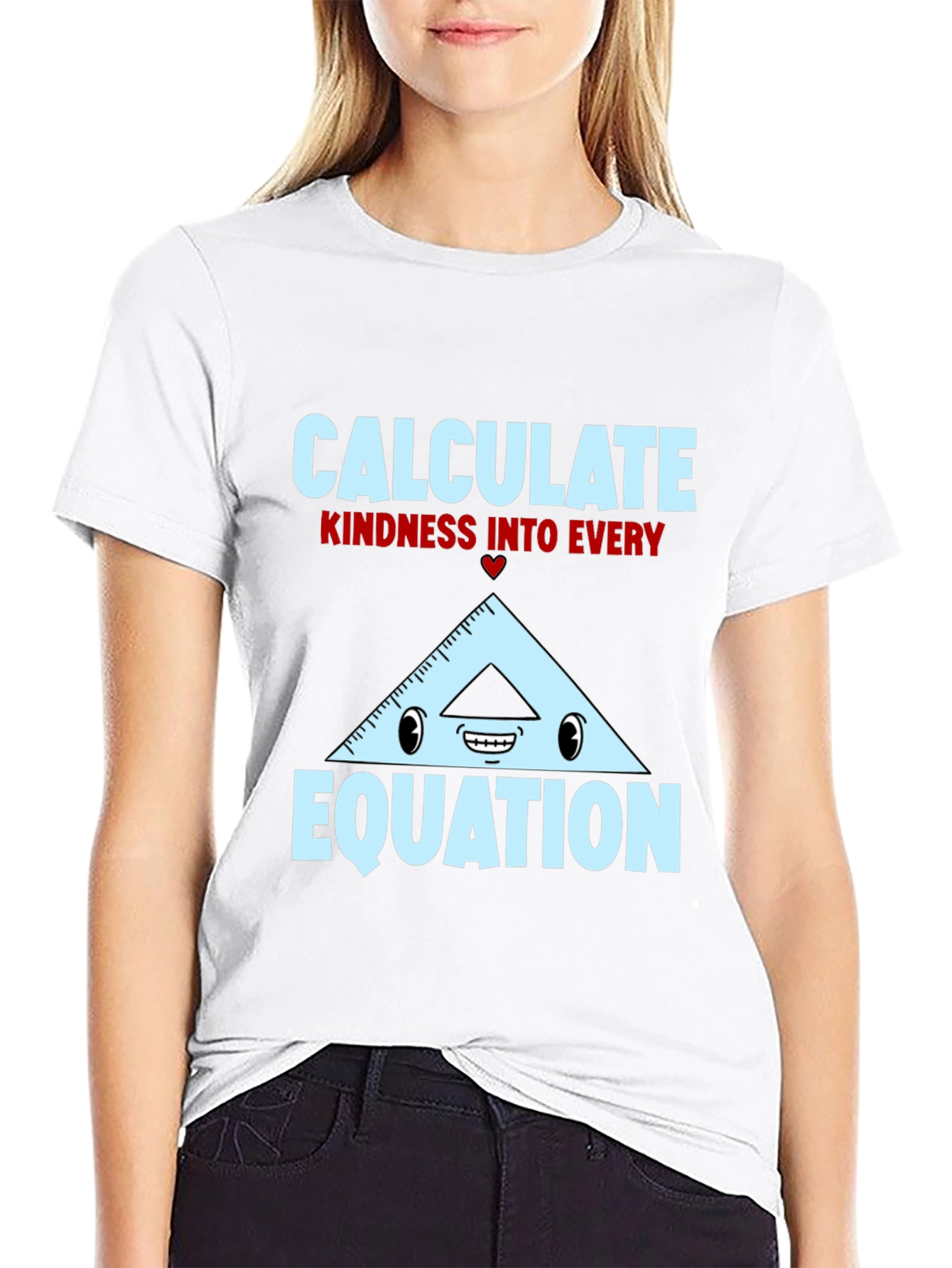Black Calculate Kindness T-Shirt - Math Humor Tee view 9