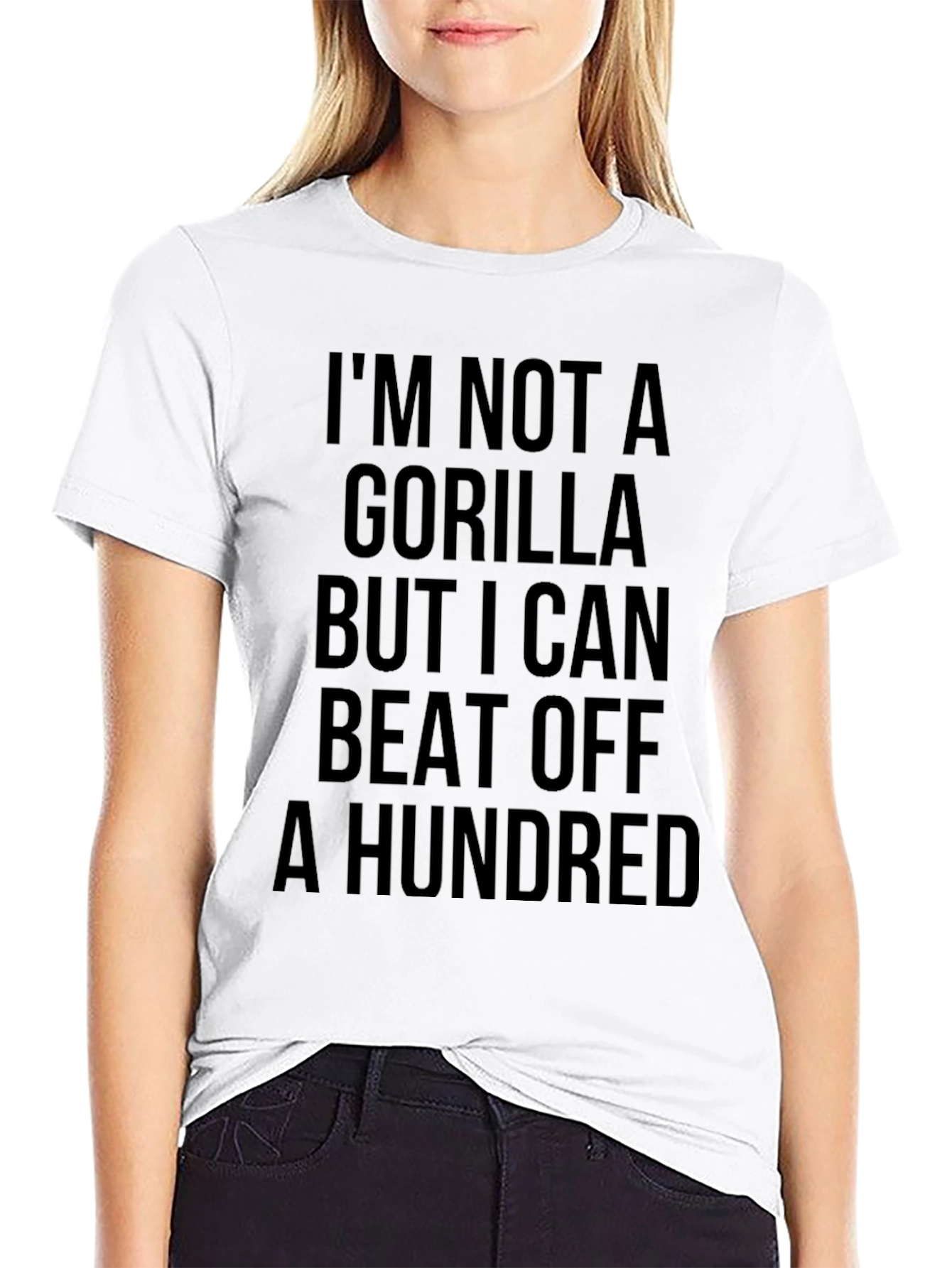 Black Funny I'm Not a Gorilla T-Shirt view 9