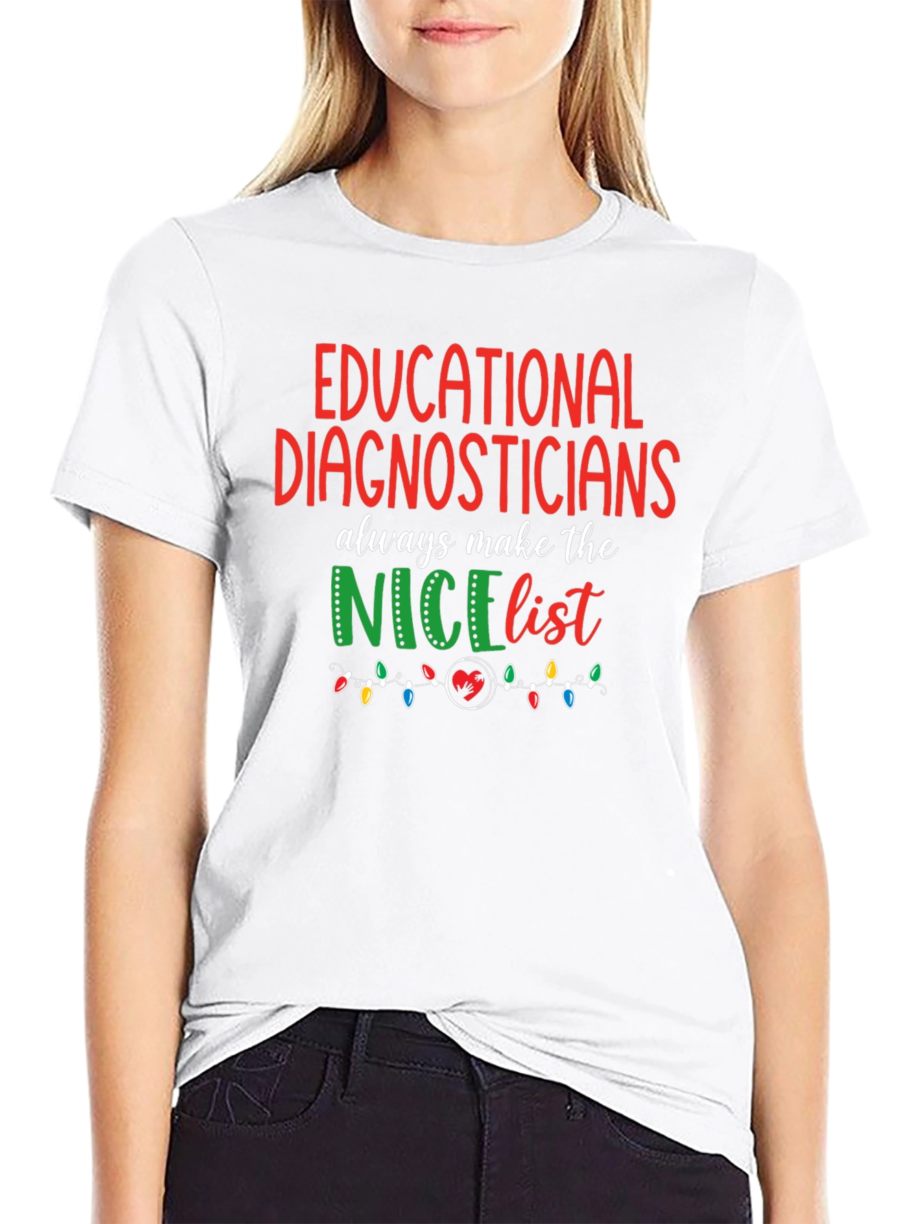 Black Educational Diagnosticians Nice List T-Shirt view 9