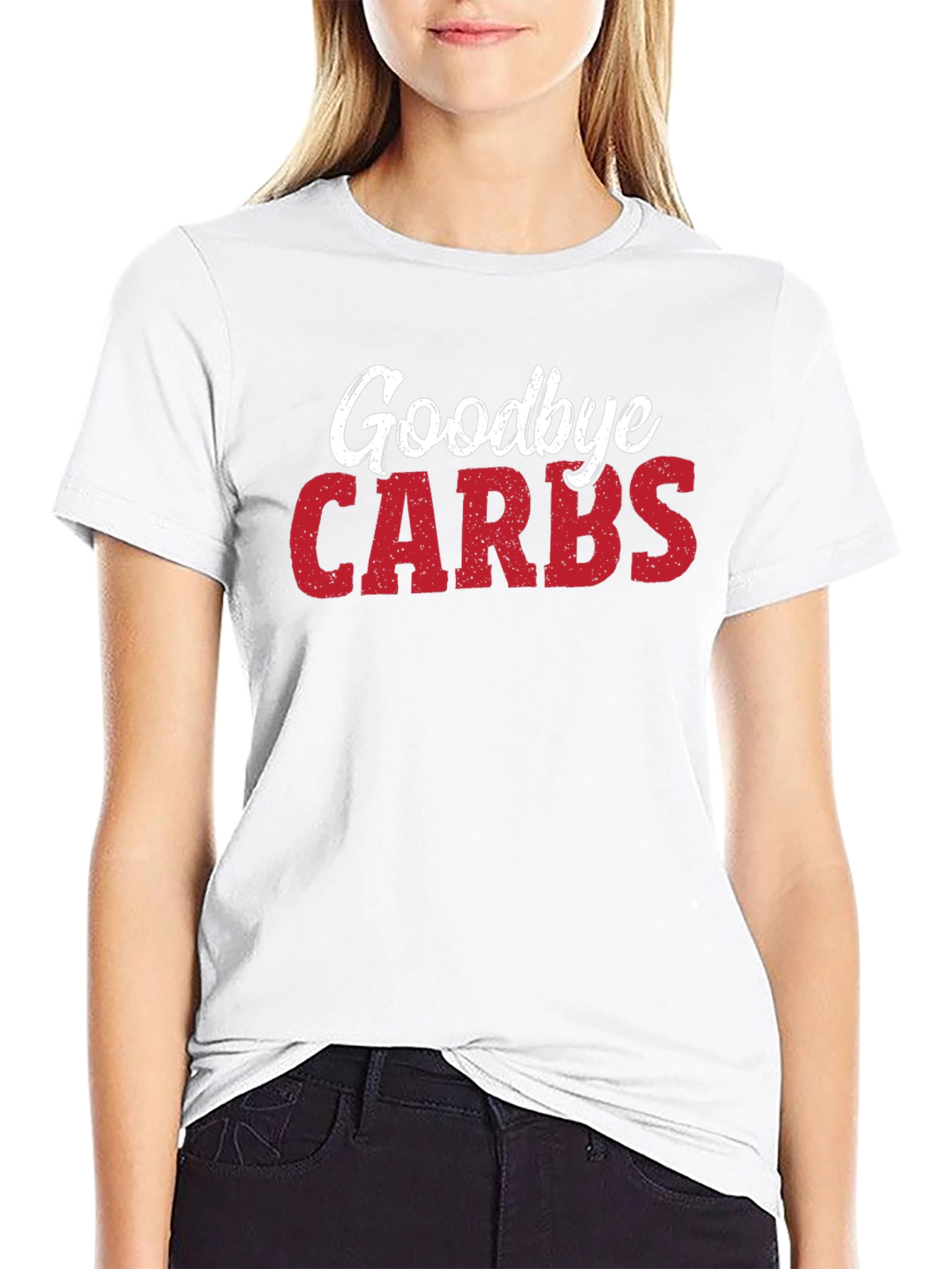 Black Goodbye Carbs T-Shirt - Funny Diet Tee view 9