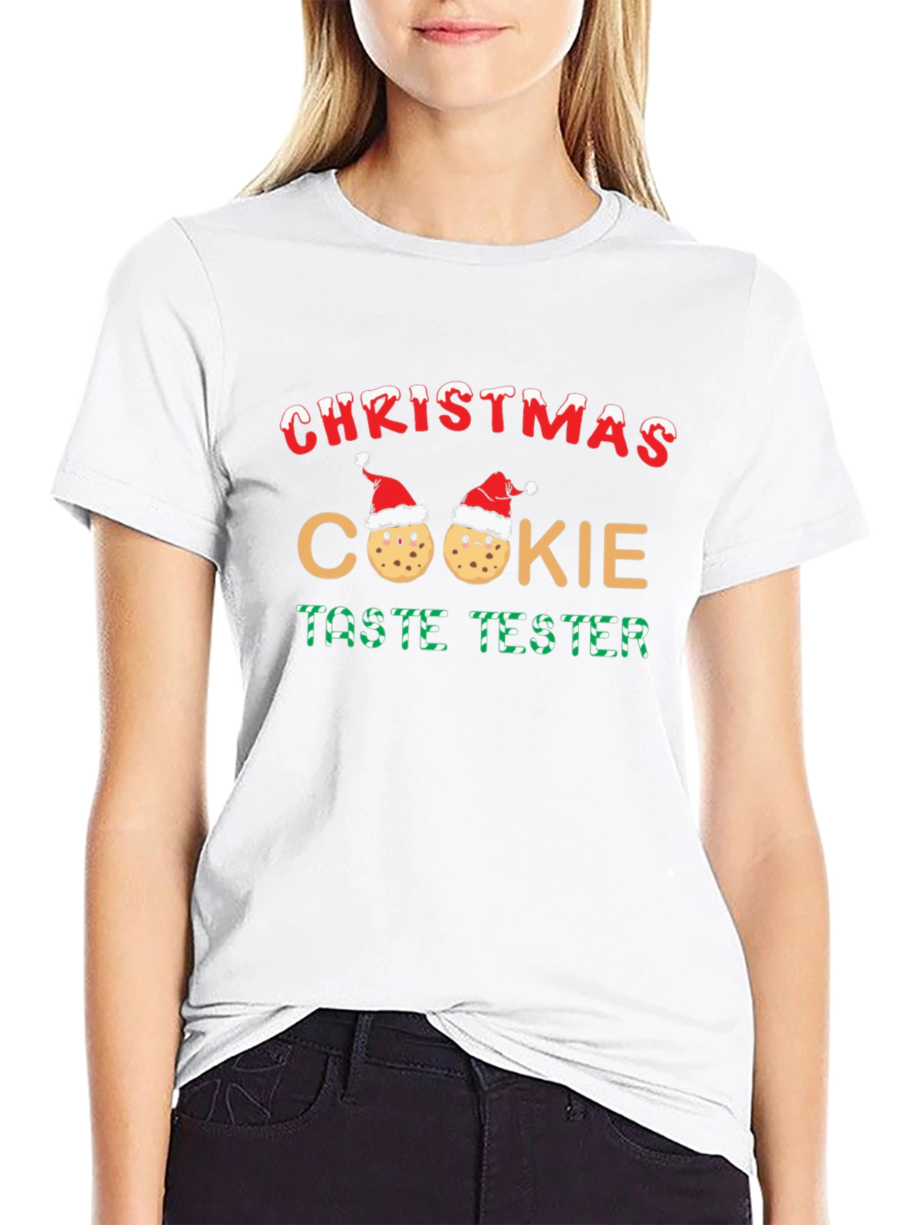 Black Christmas Cookie Taste Tester T-Shirt view 9