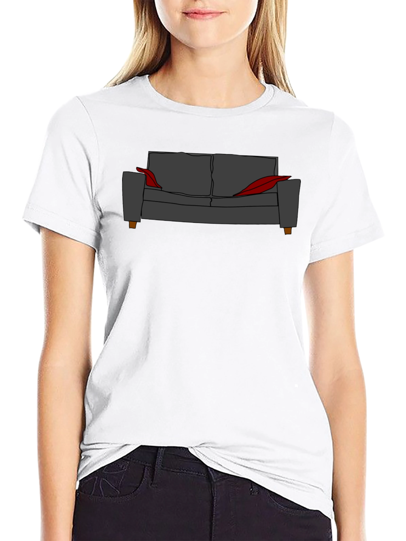Black Couch Potato Graphic Tee - Relaxed Fit Black T-Shirt view 9
