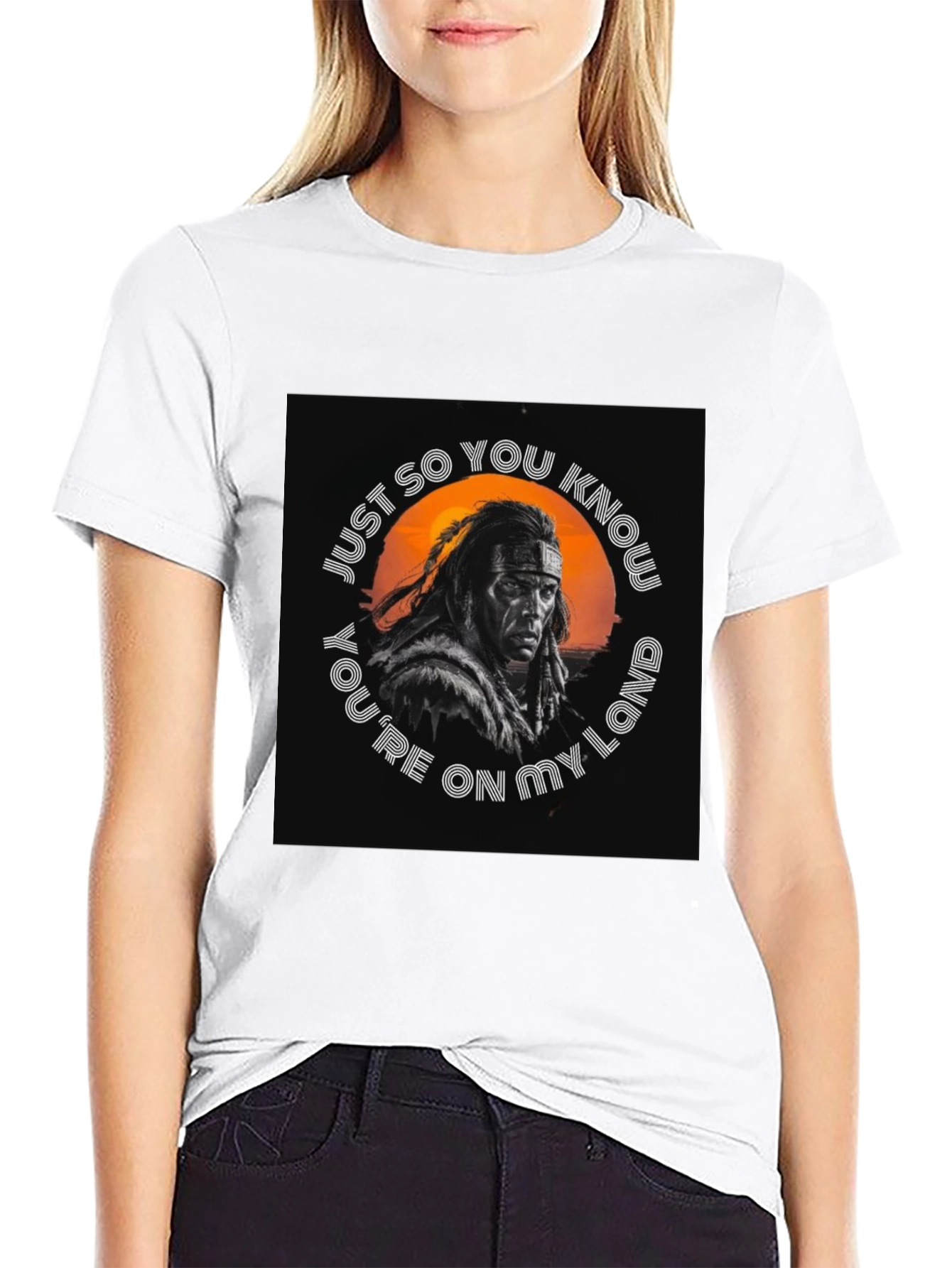 Black Native American Land T-Shirt view 9