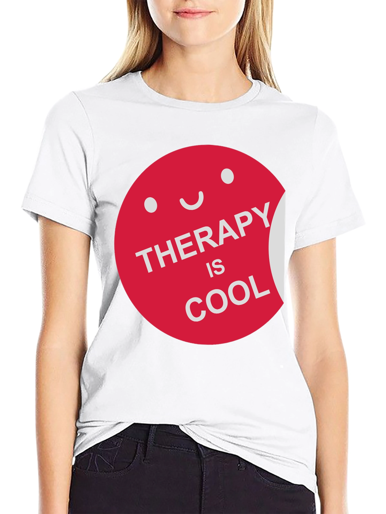 Black Therapy is Cool Graphic Tee -  Comfortable Cotton T-Shirt view 9