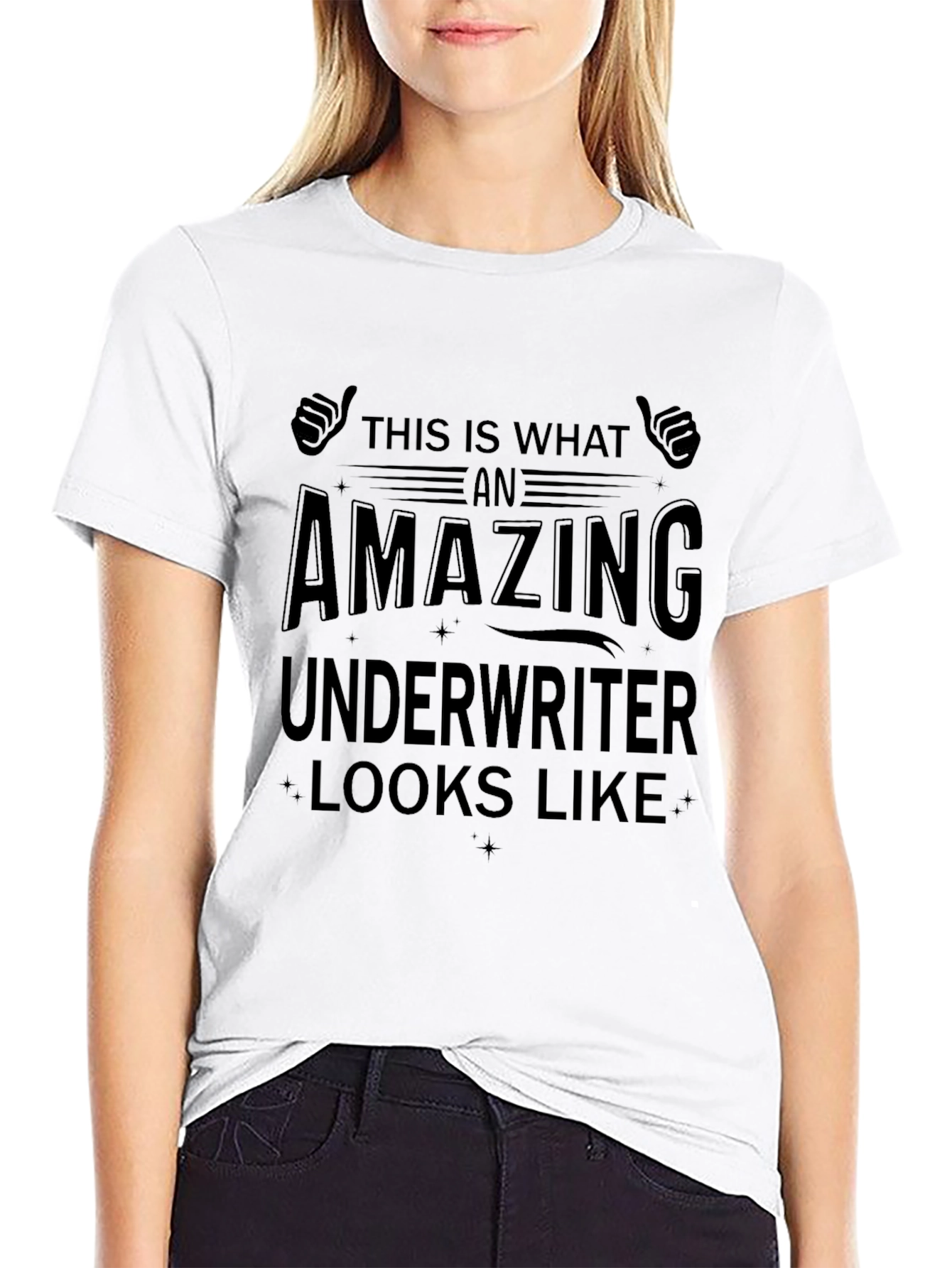 Black Amazing Underwriter T-Shirt - Novelty Gift Tee view 9