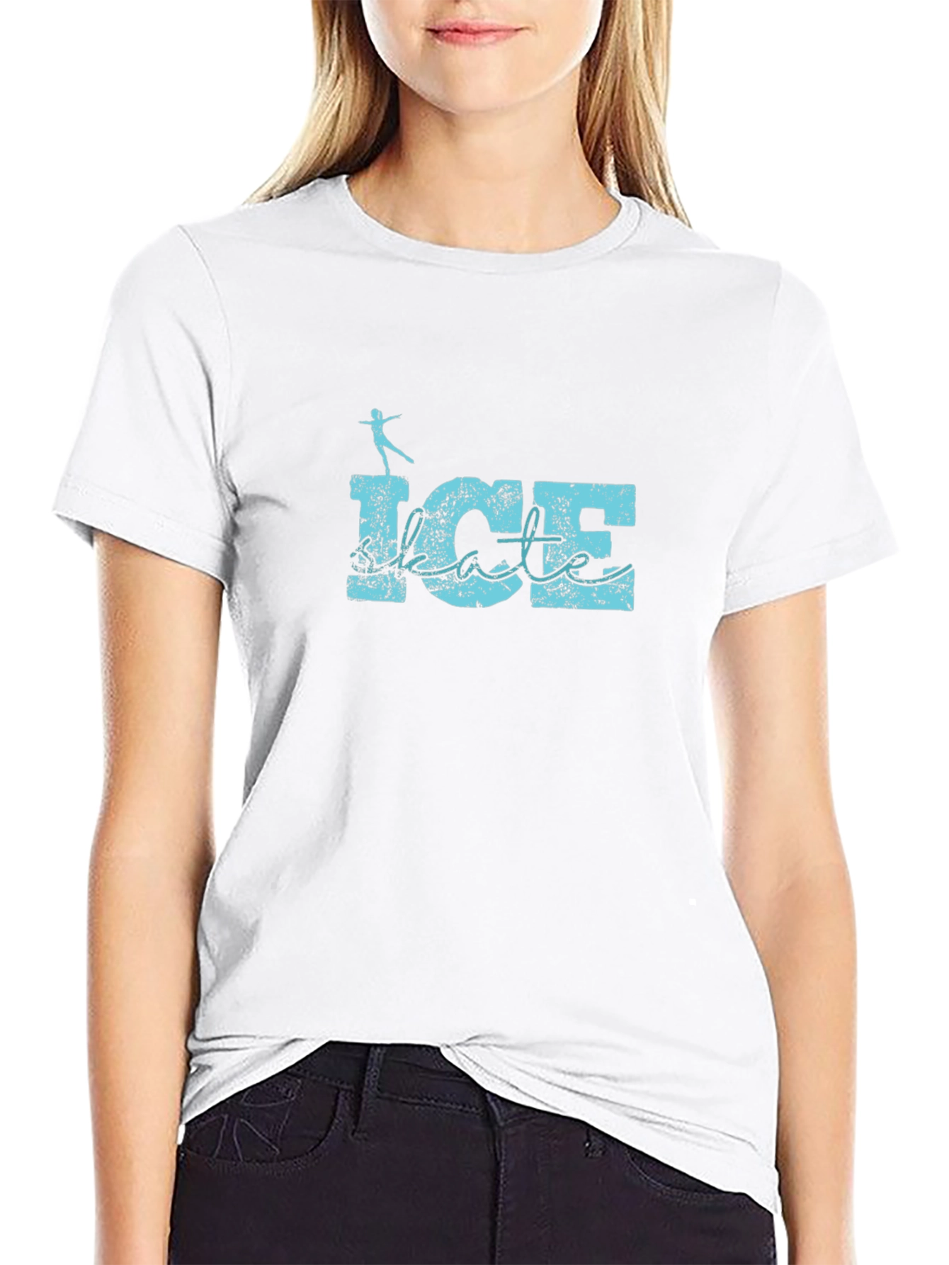 Black Ice Skate T-Shirt view 9