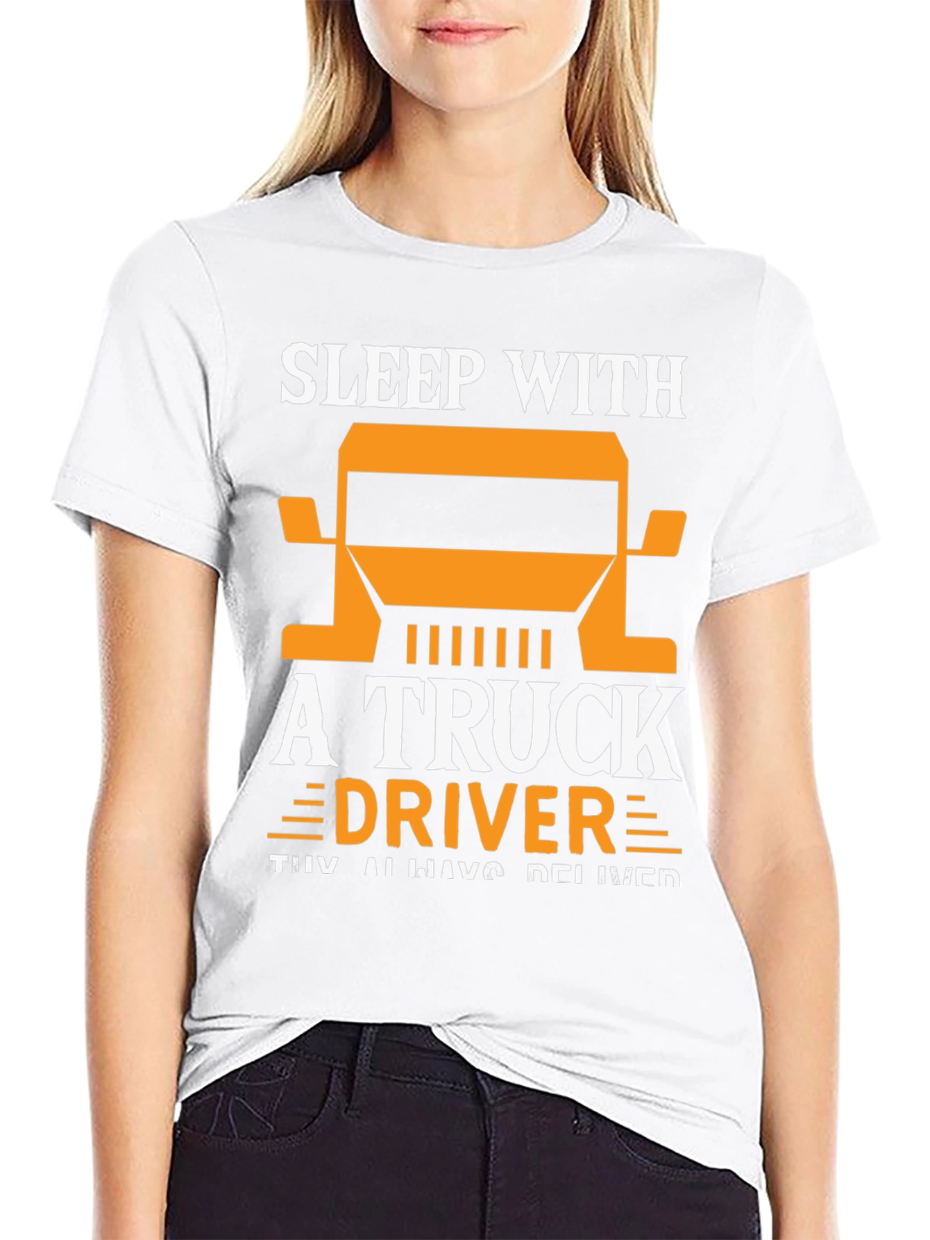 Black Sleep with a Truck Driver T-Shirt view 9