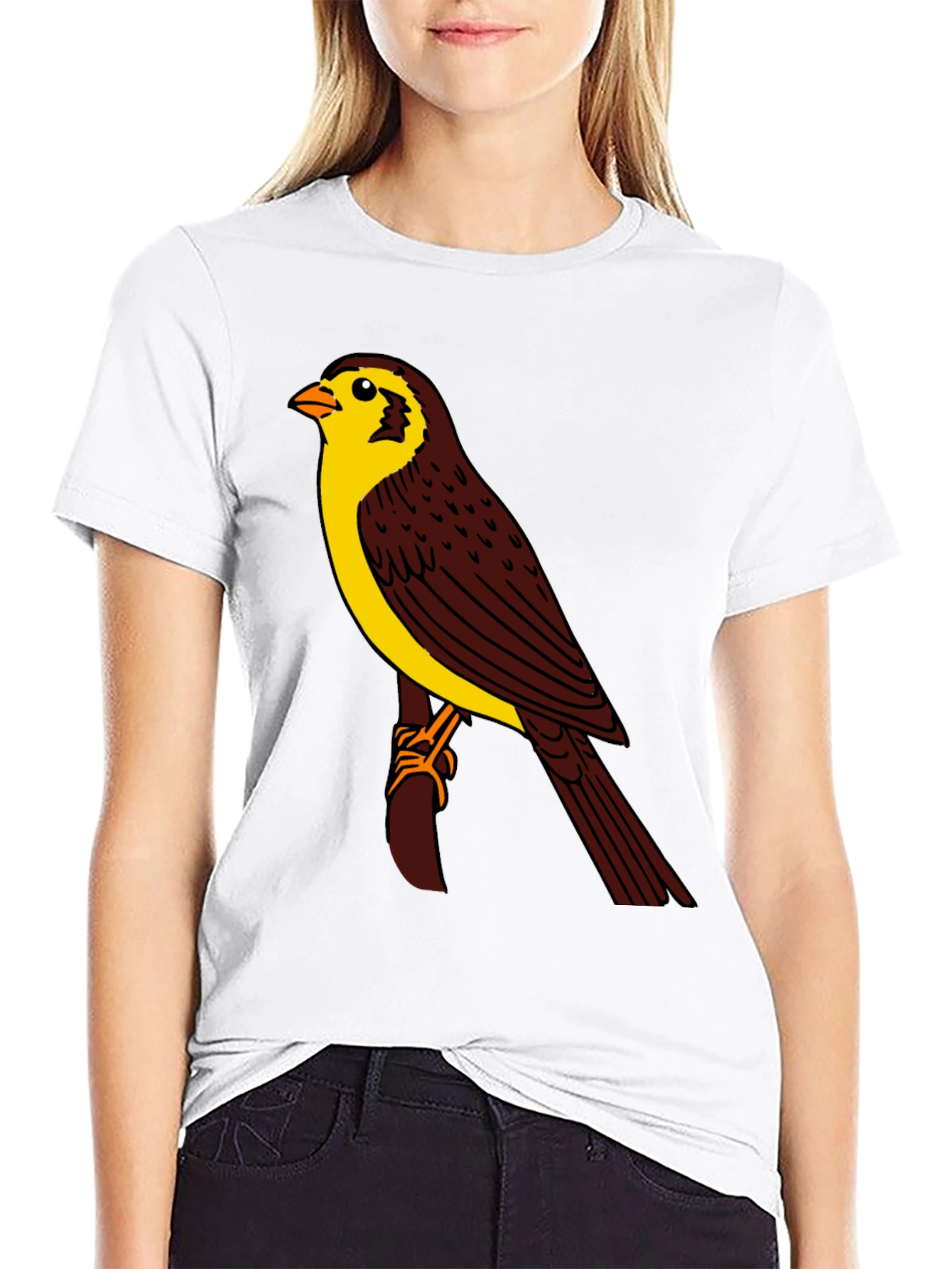 Black Bird Graphic T-Shirt - Black Crew Neck view 9