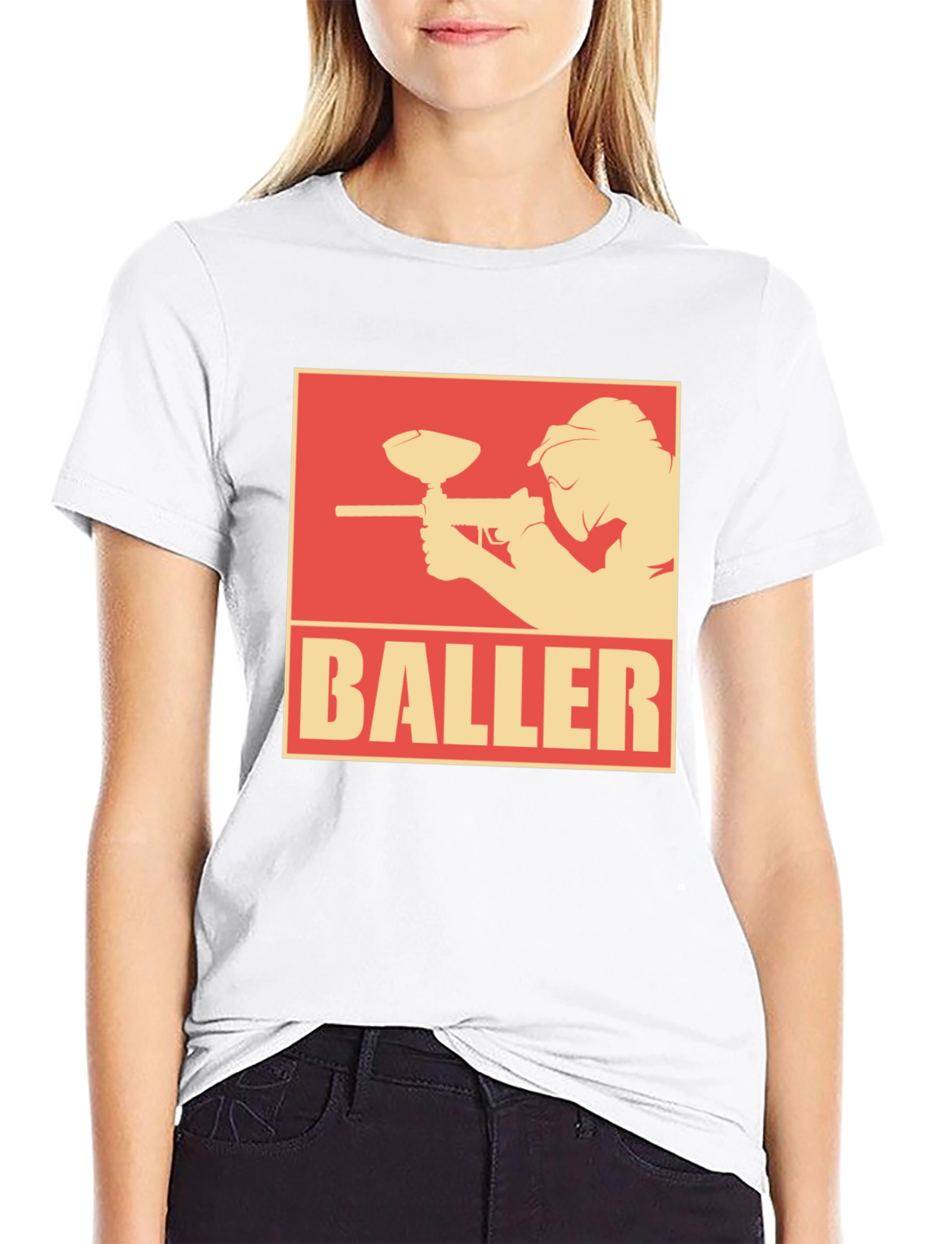 Black Baller Paintball T-Shirt - Black Graphic Tee view 9