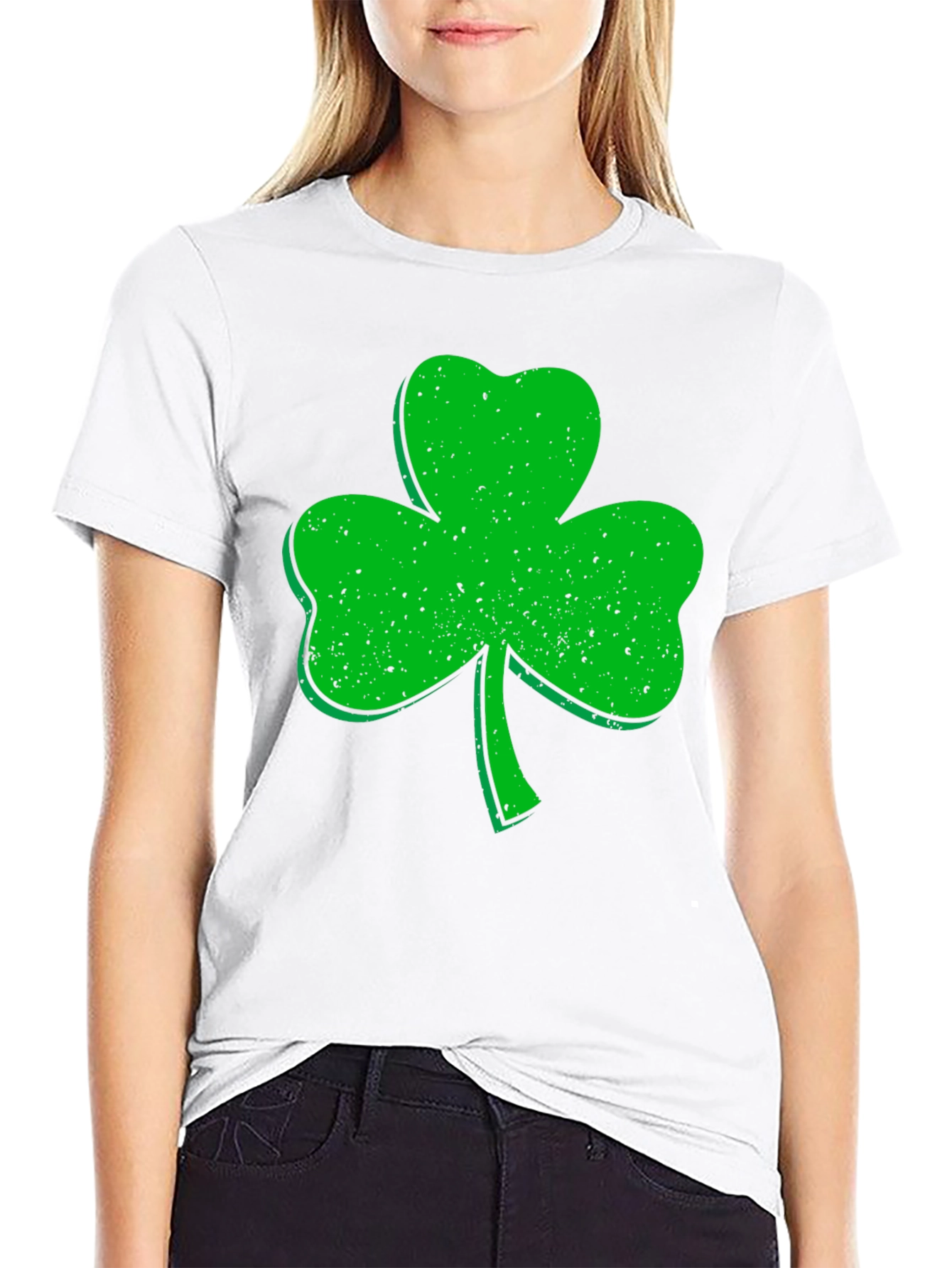 Black Shamrock Graphic Tee - St. Patrick's Day Apparel view 9