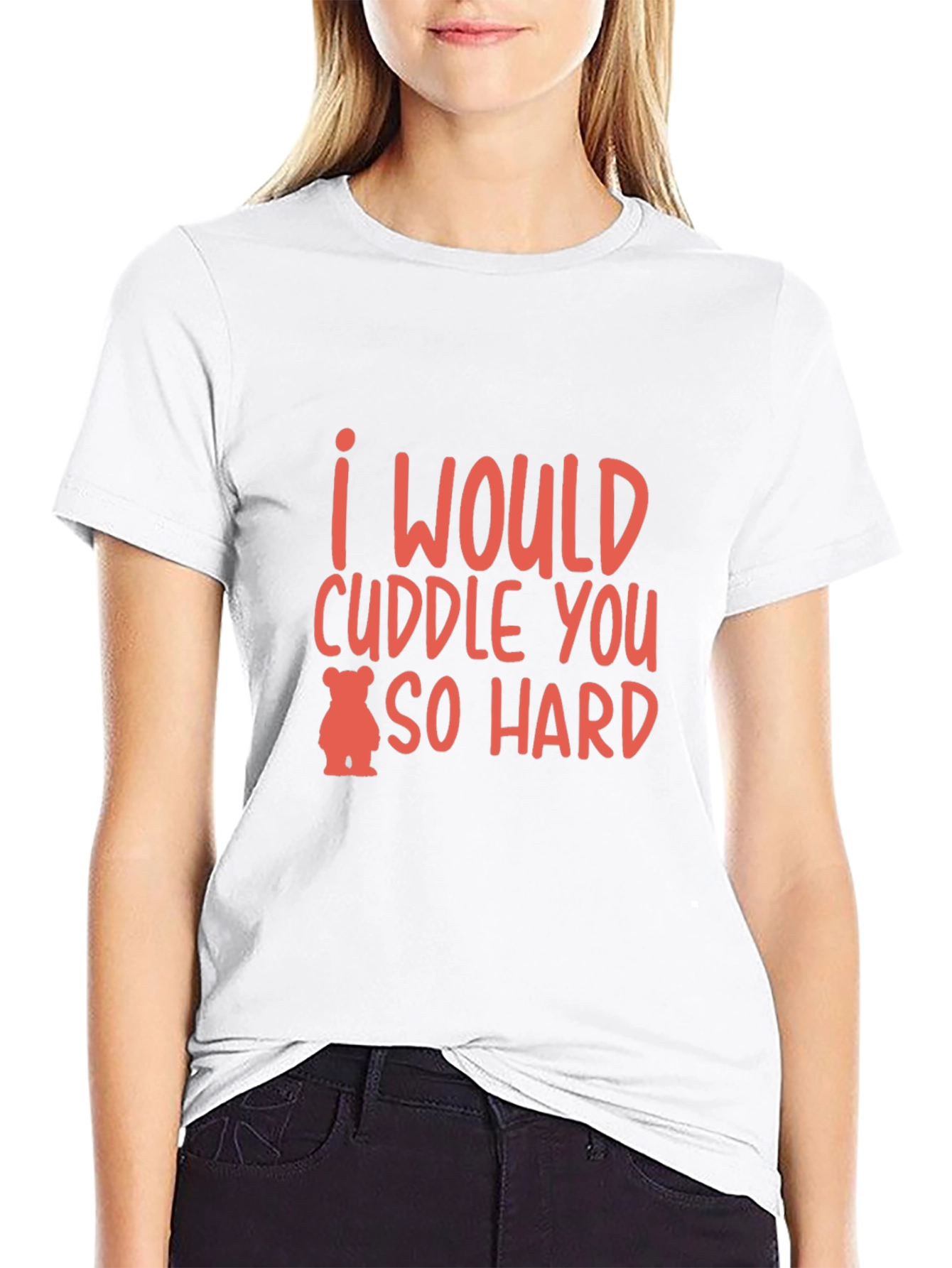 Black Cuddle You So Hard Black Graphic Tee view 9