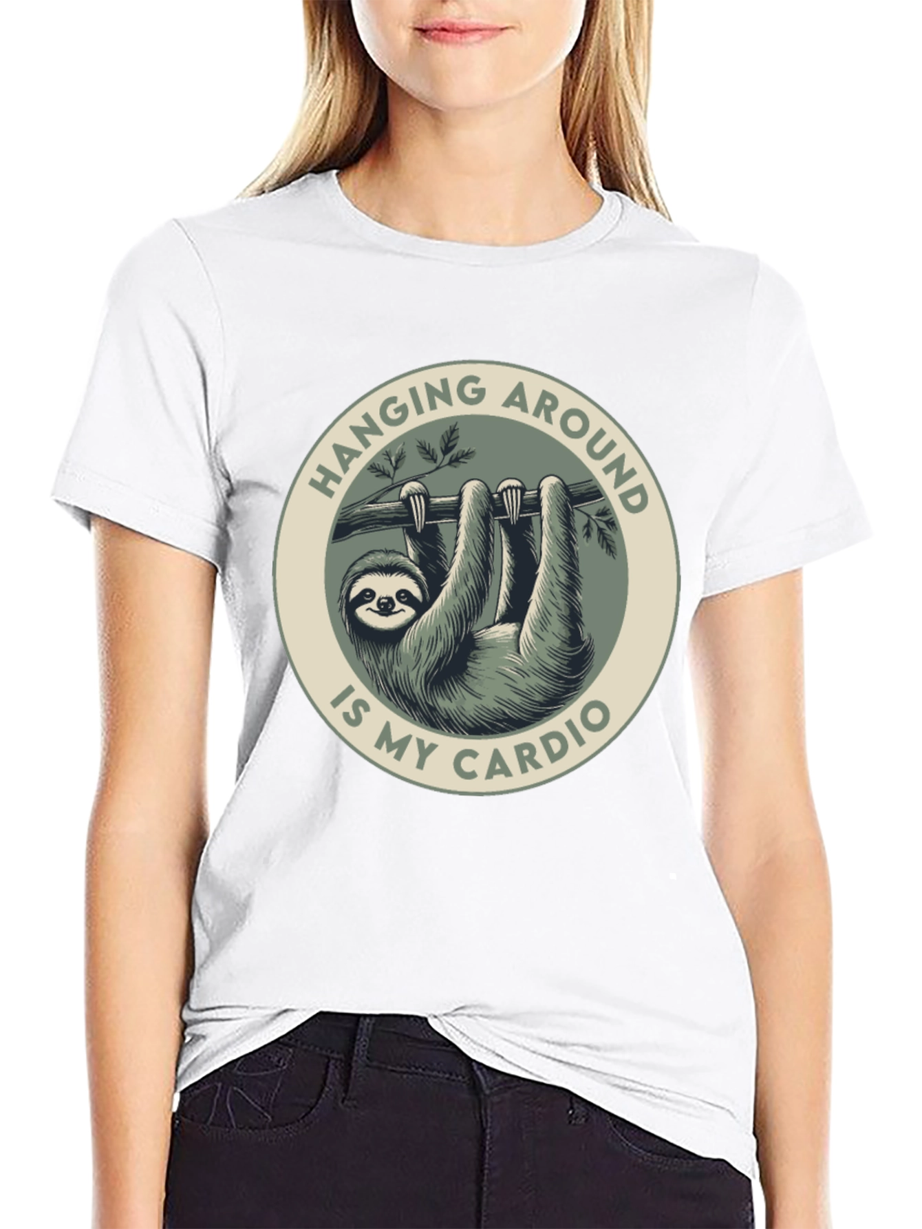 Black Sloth Cardio Graphic Tee - Hang Around in Style! view 9