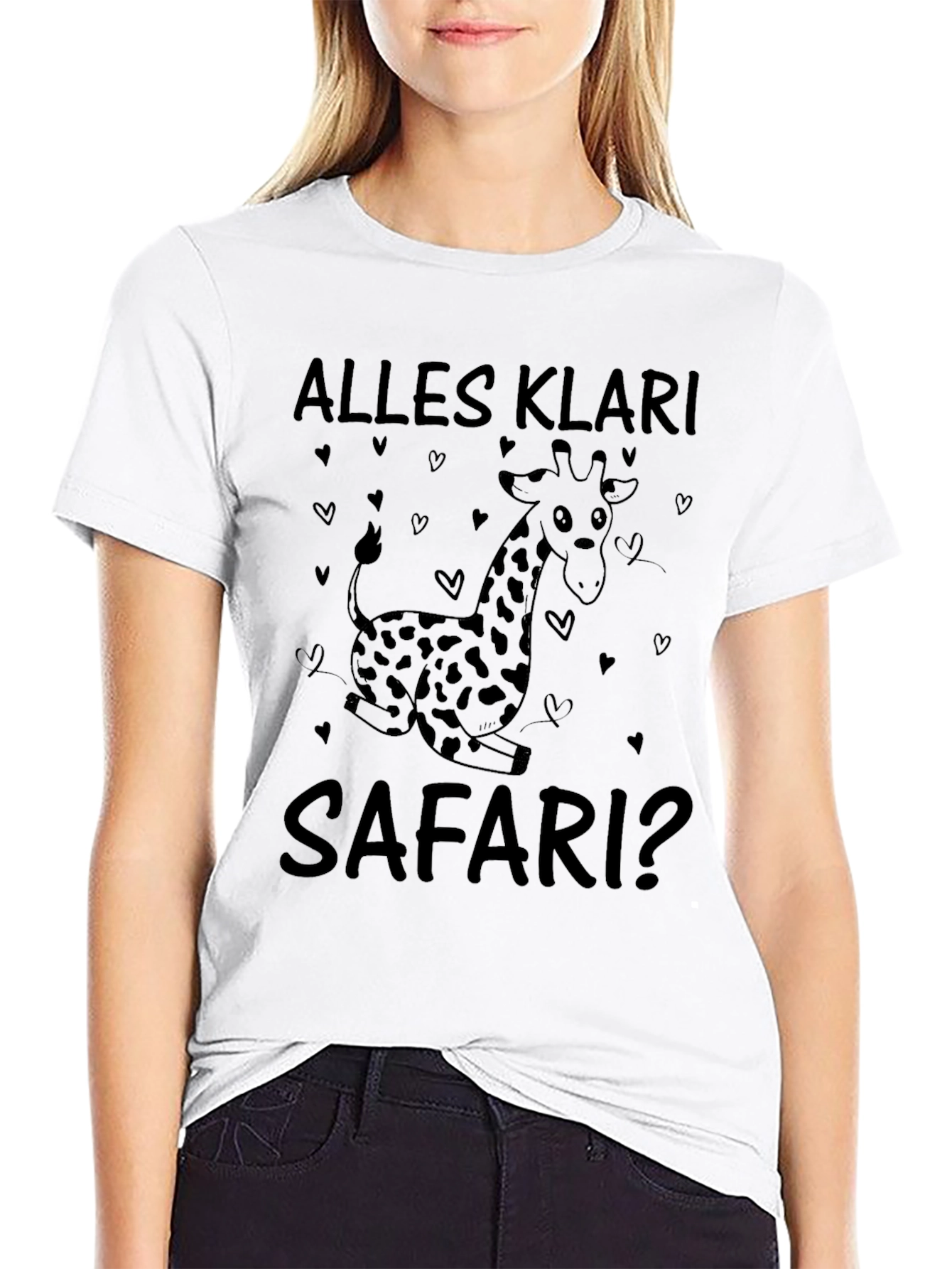 Black Safari Giraffe T-Shirt - Alles Klar? view 9