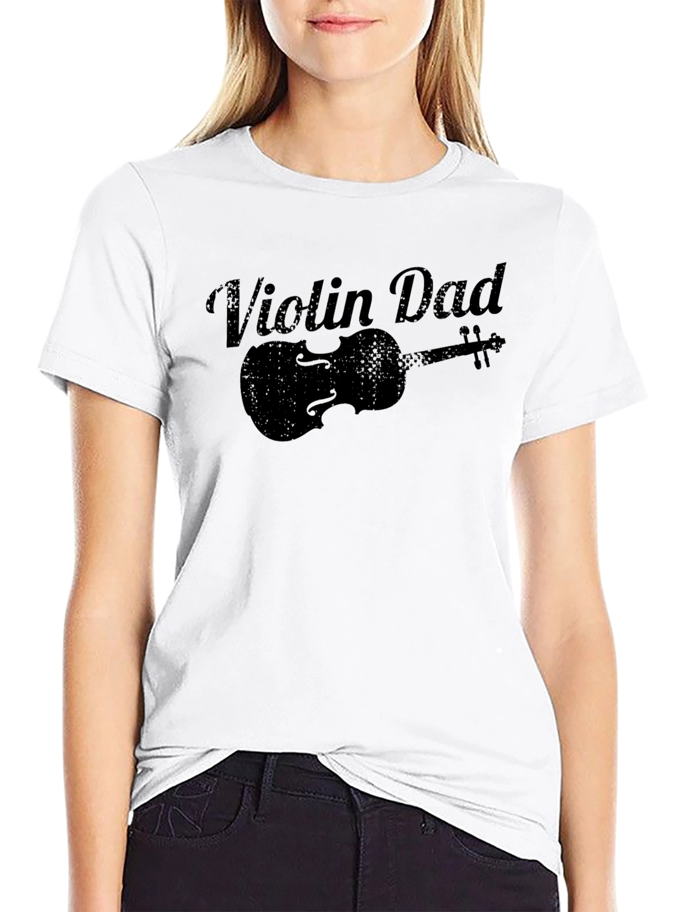 Black Violin Dad Black Graphic Tee view 9