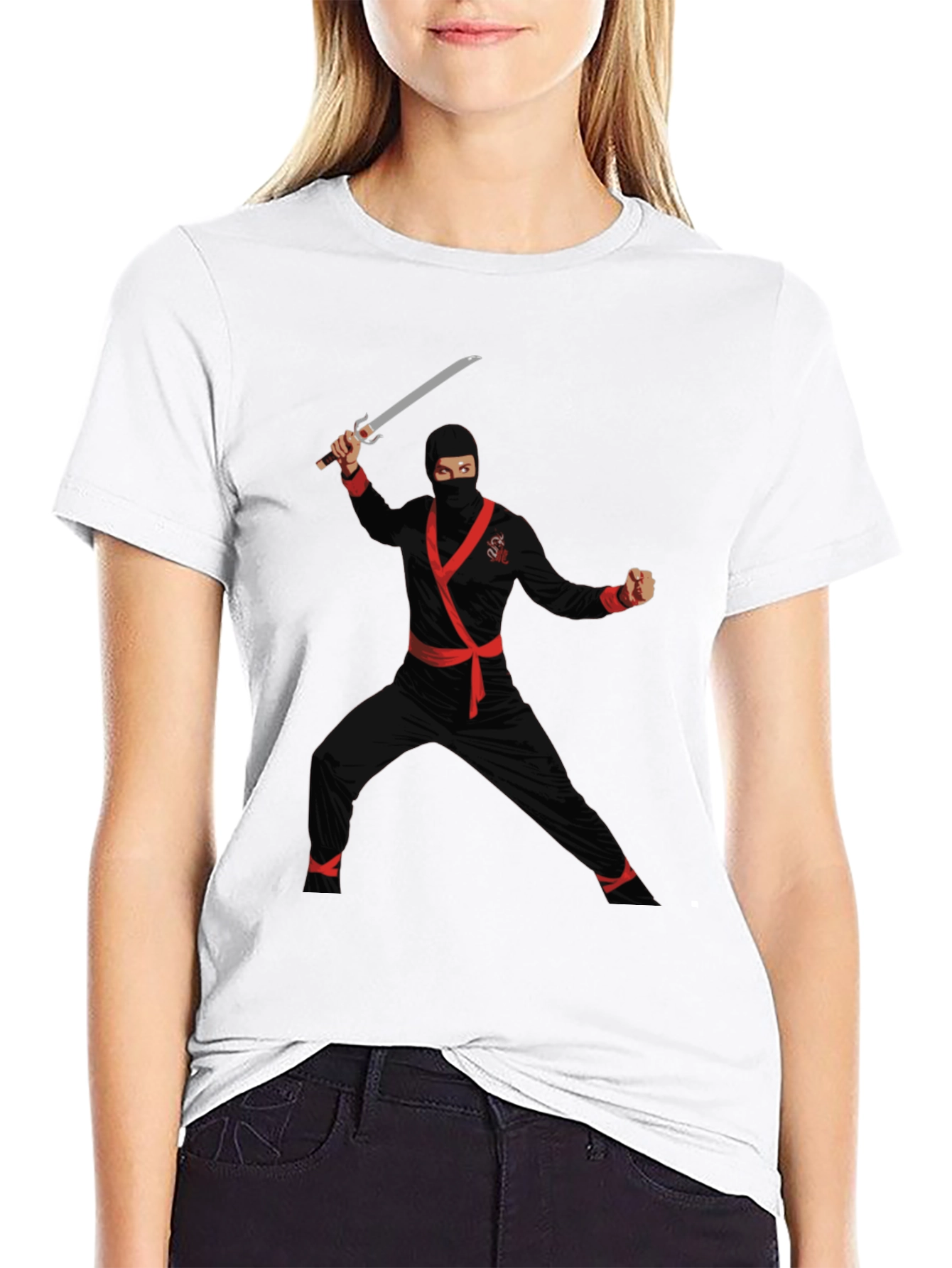 Black Ninja Graphic T-Shirt - Martial Arts Tee view 9