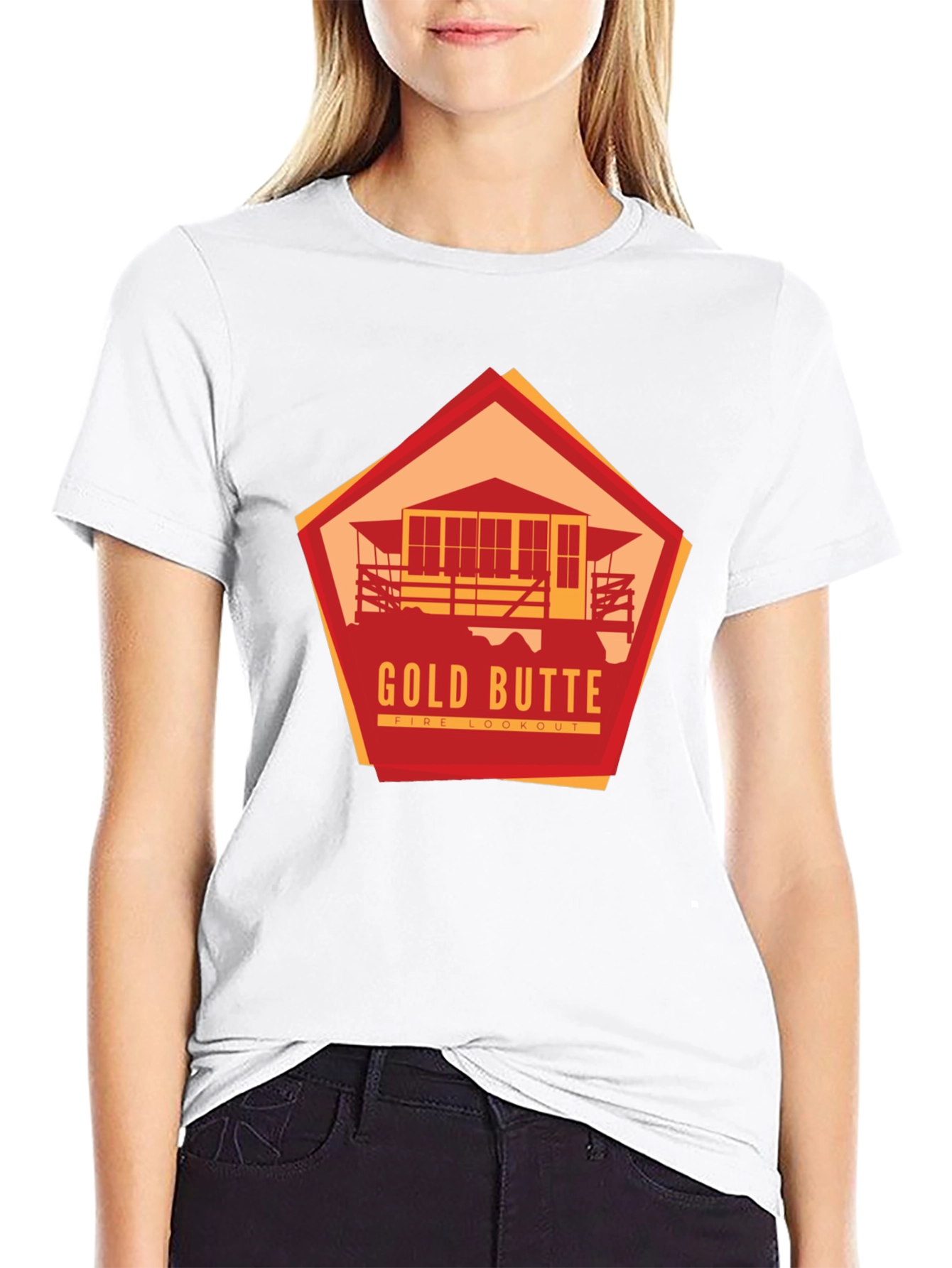 Black Gold Butte Fire Lookout Graphic Tee view 9