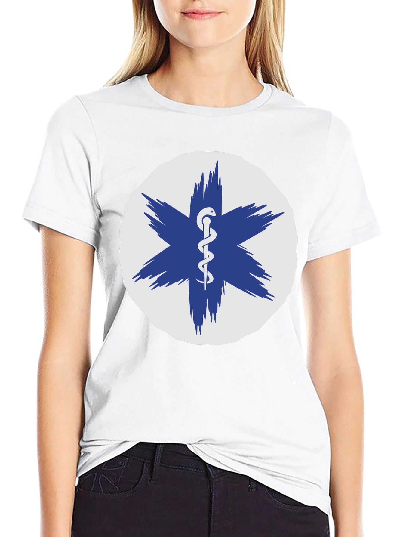 Black Medical Star of Life Black T-Shirt view 9