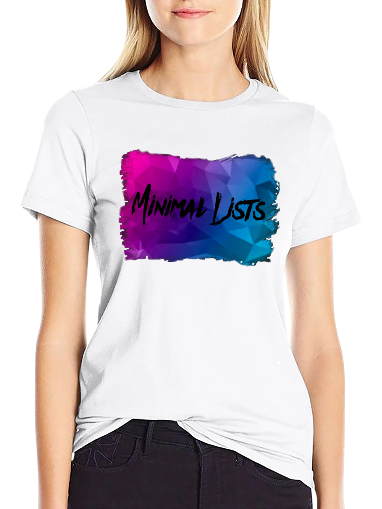 Black Minimal Lists Graphic T-Shirt - Unique Design view 9