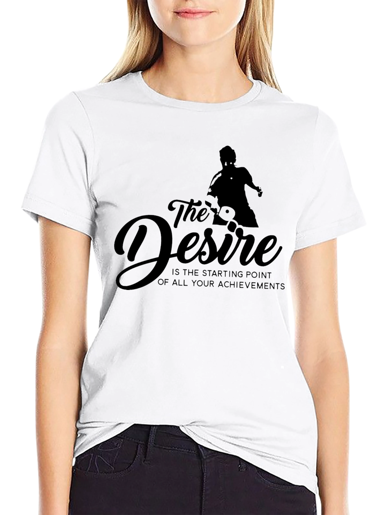 Black Motivational T-Shirt - The Desire view 9