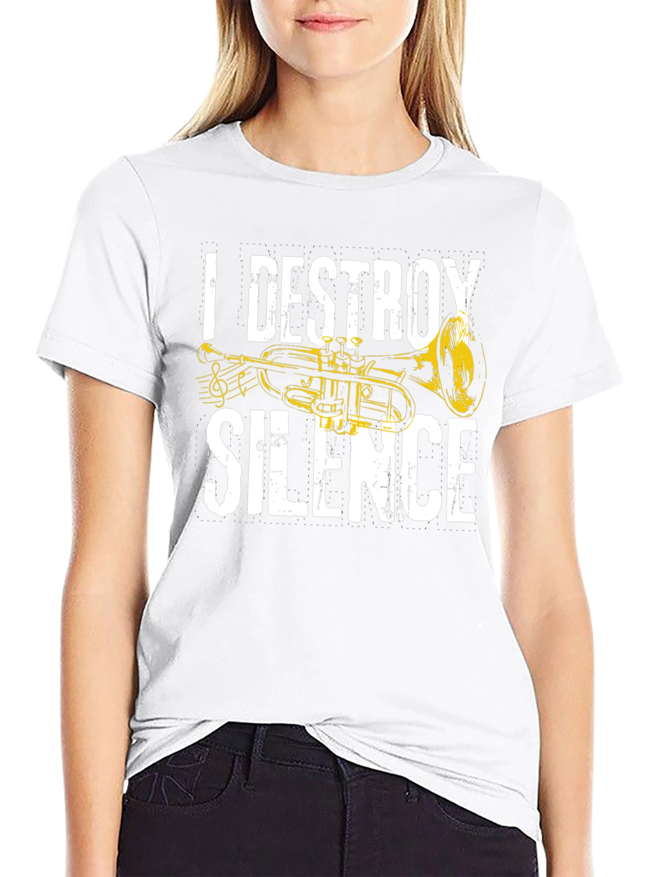 Black I Destroy Silence T-Shirt - Musician Tee view 9