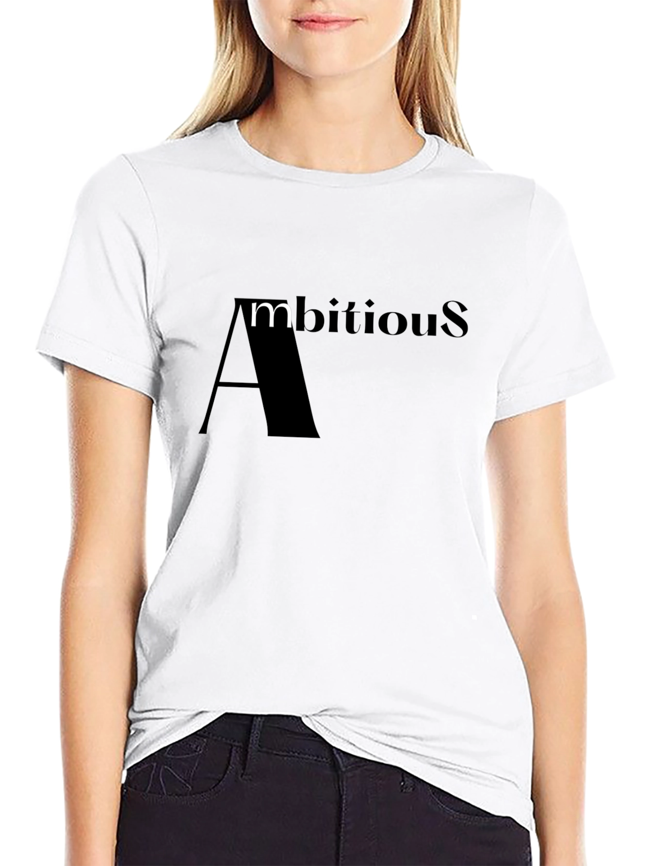 Black Ambitious Graphic Black T-Shirt view 9