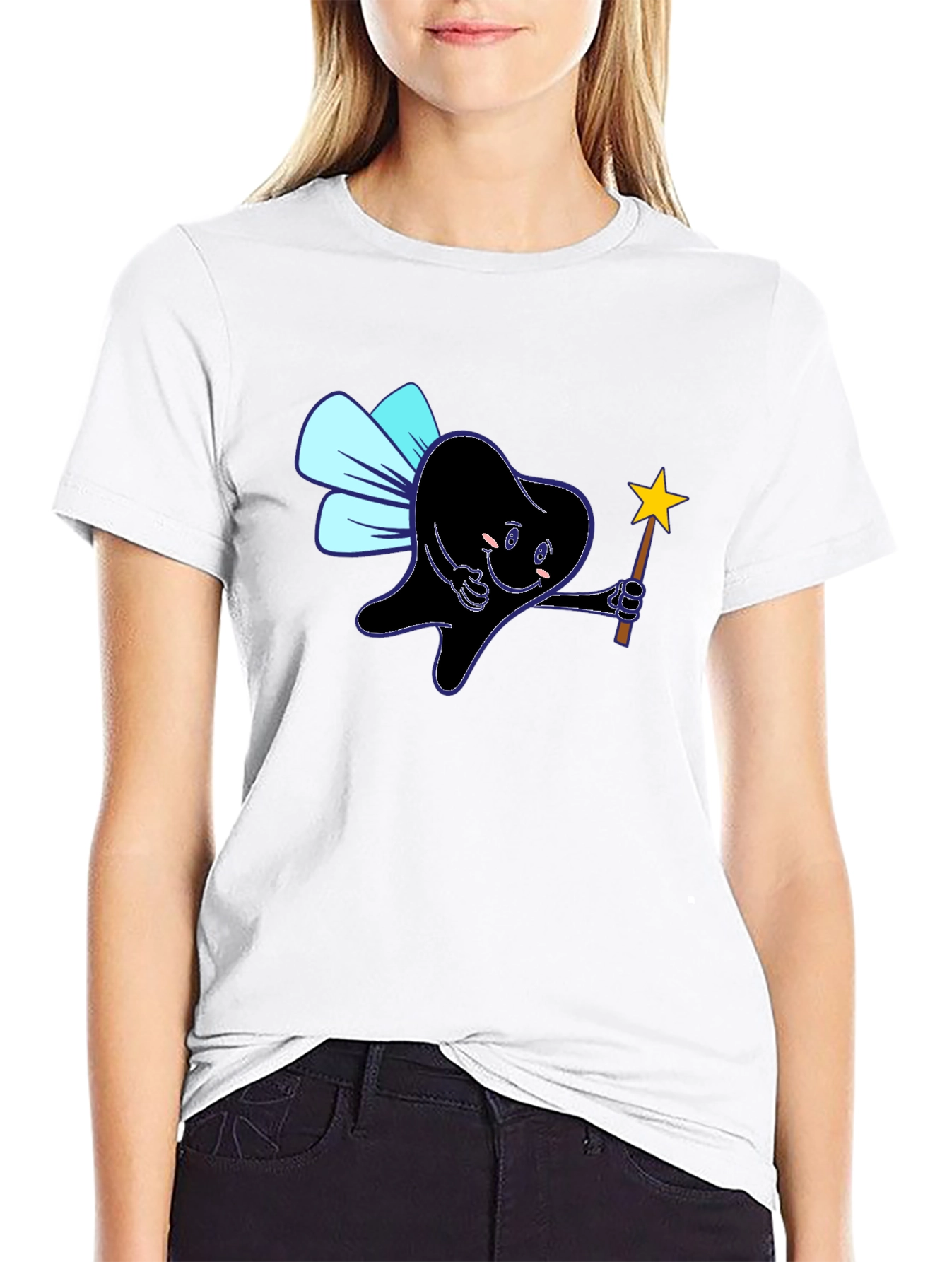 Black Tooth Fairy T-Shirt - Fun Dentist Tee view 9