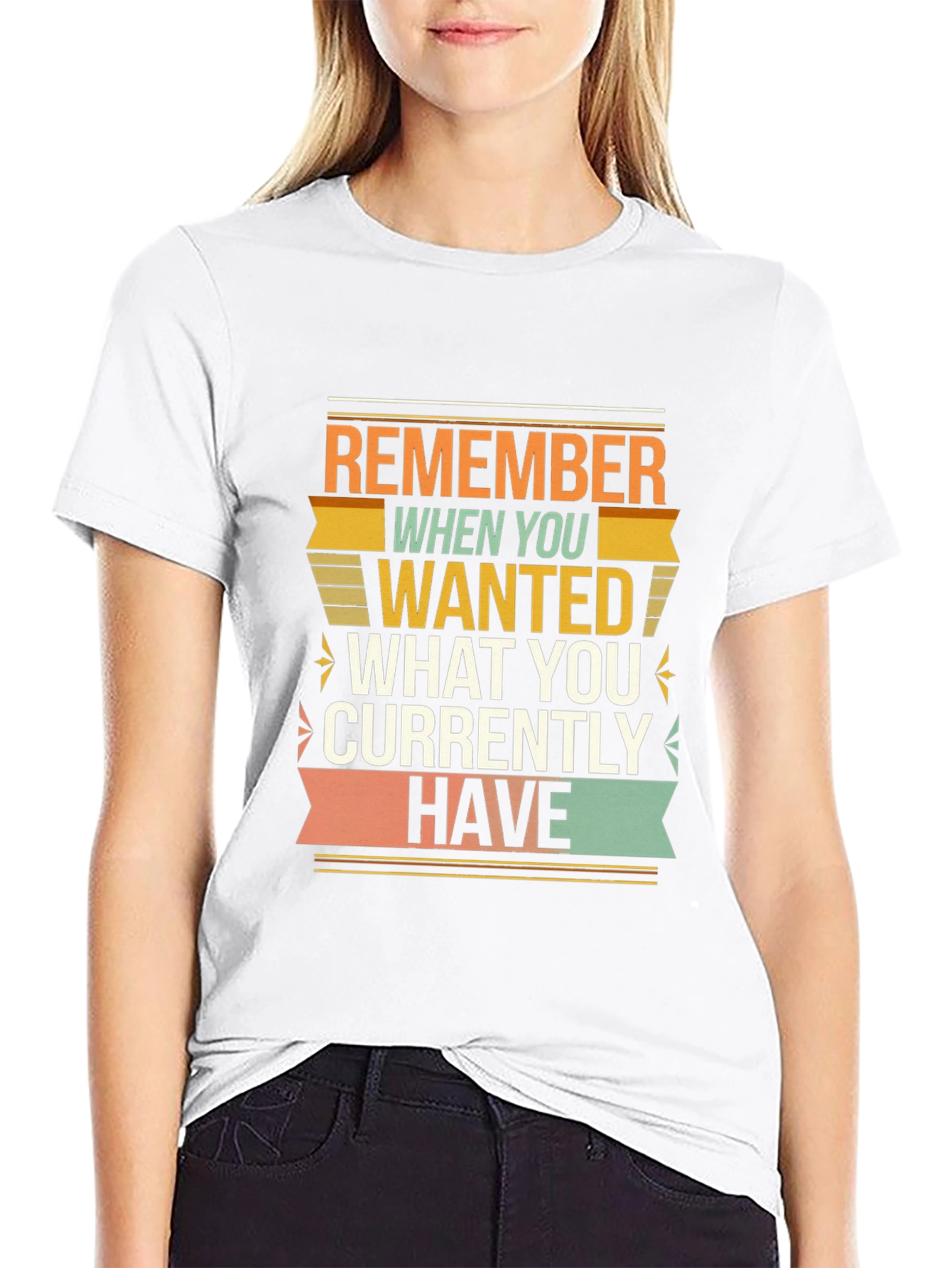 Black Motivational Graphic T-Shirt - Remember When You Wanted view 9