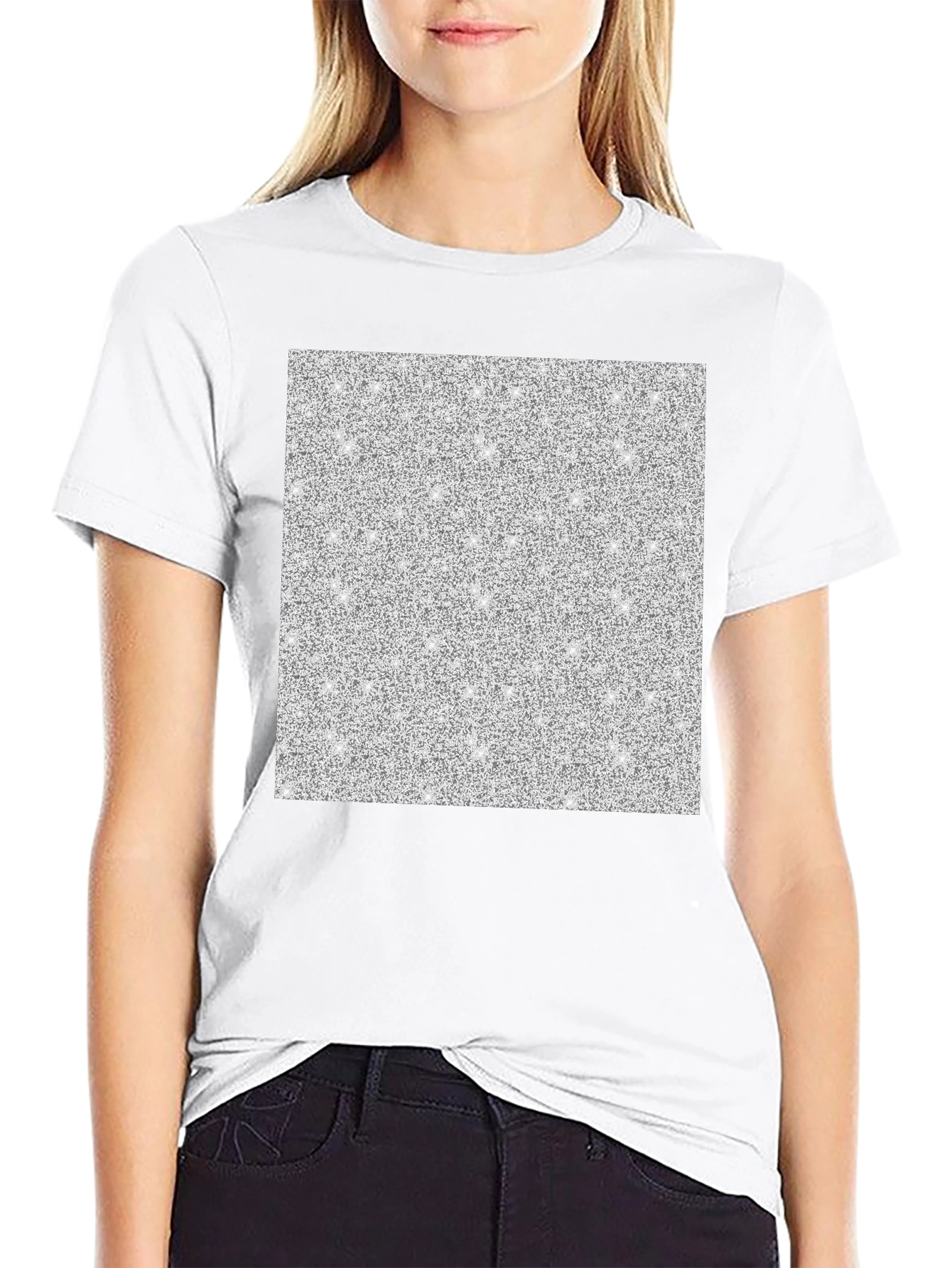 Black Abstract Pattern Black T-Shirt view 9