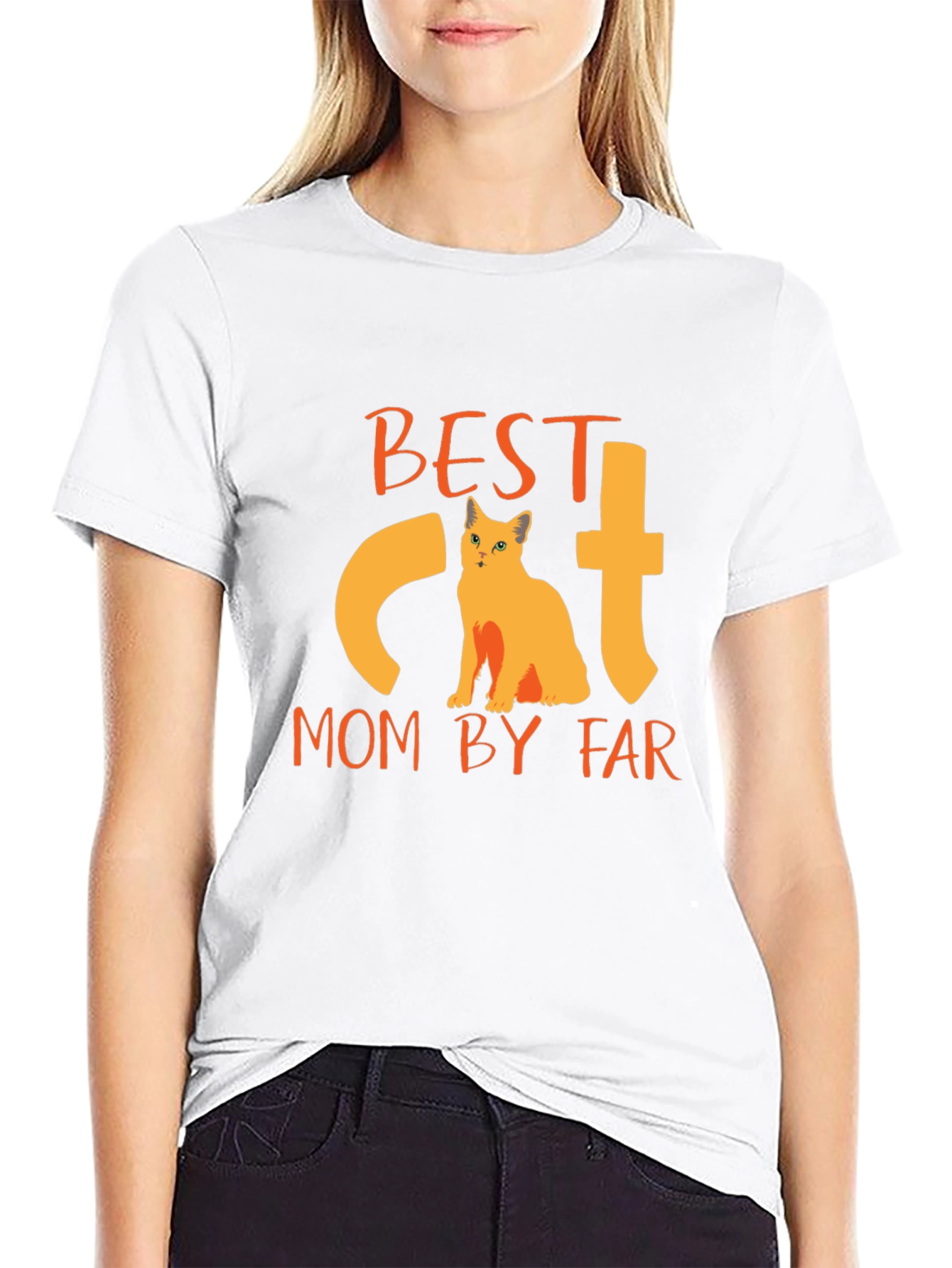 Black Best Cat Mom T-Shirt - Novelty Graphic Tee view 9