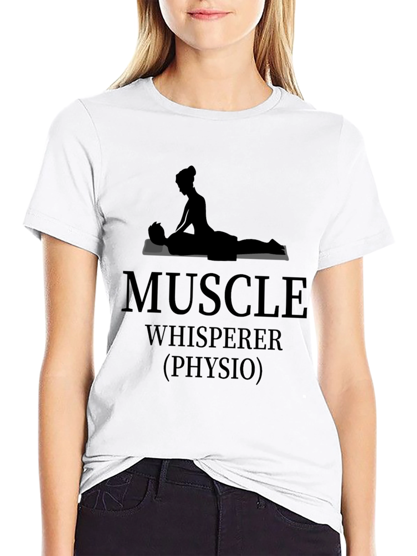 Black Muscle Whisperer Physio T-Shirt - Unisex view 9