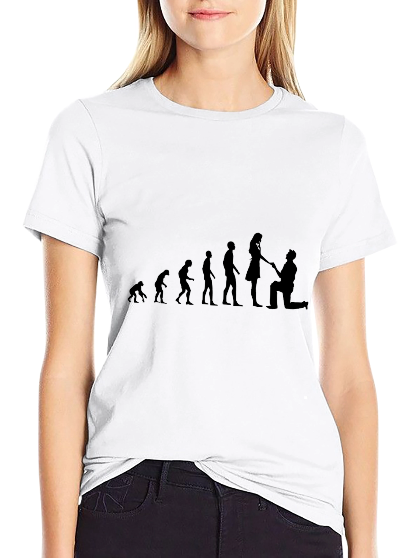 Black Evolution of Marriage T-Shirt - Black view 9