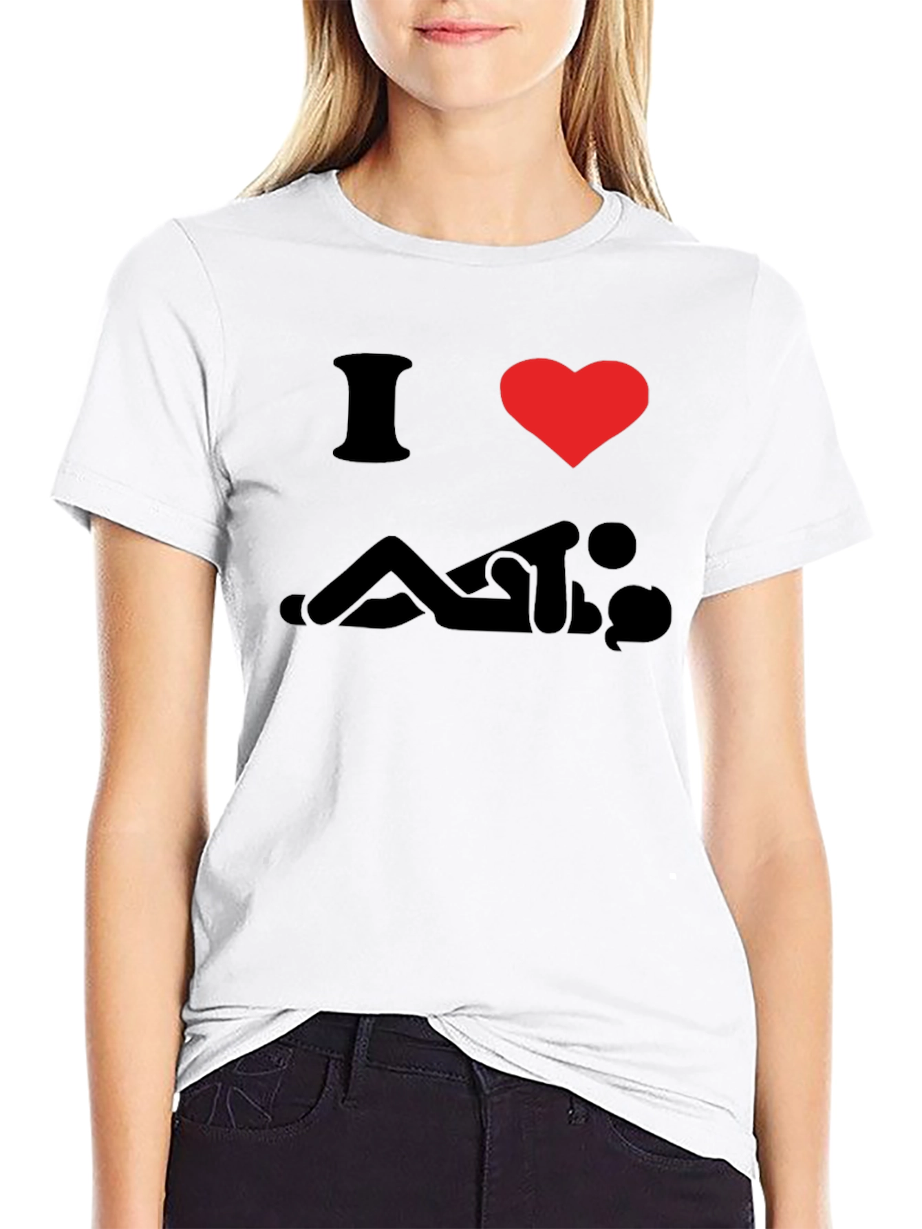 Black I Love Sex T-Shirt - Funny Graphic Tee view 9