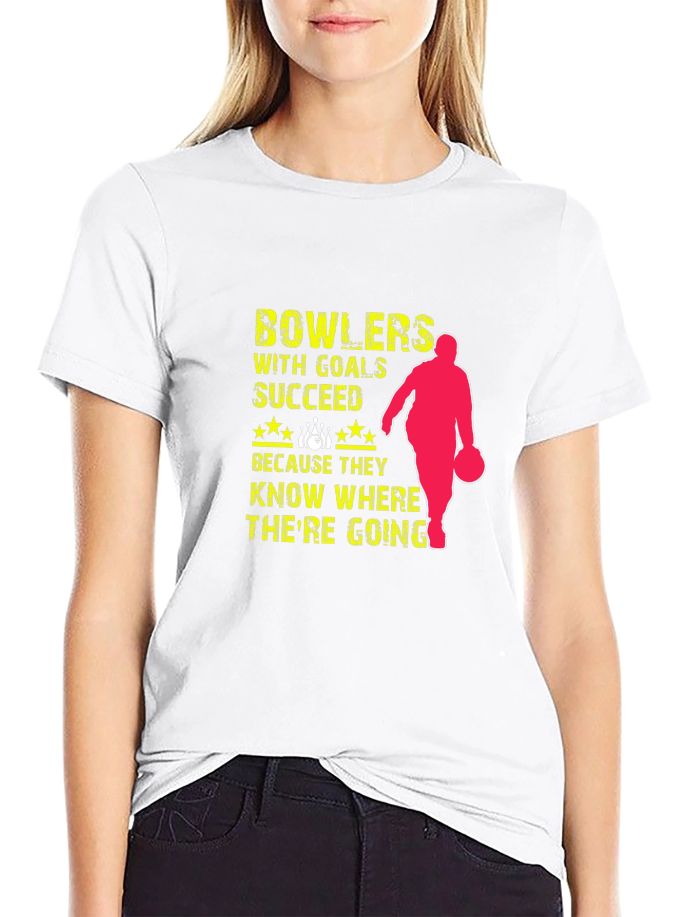 Black Bowlers Succeed T-Shirt - Bowling with Goals view 9